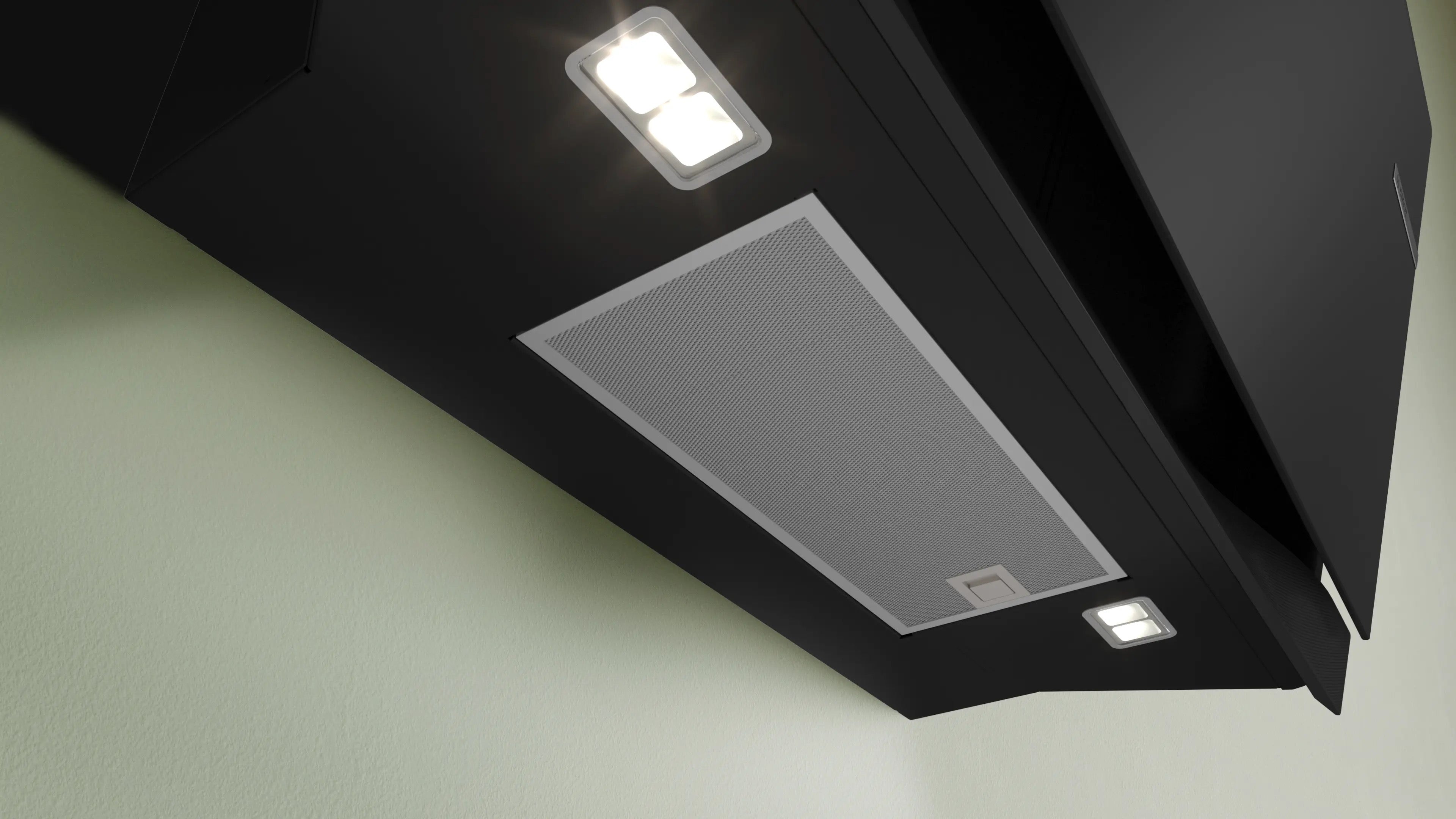 Bosch Series 8 Wall-mounted cooker hood 90 cm clear glass black printed, Black - DWK91LT60B