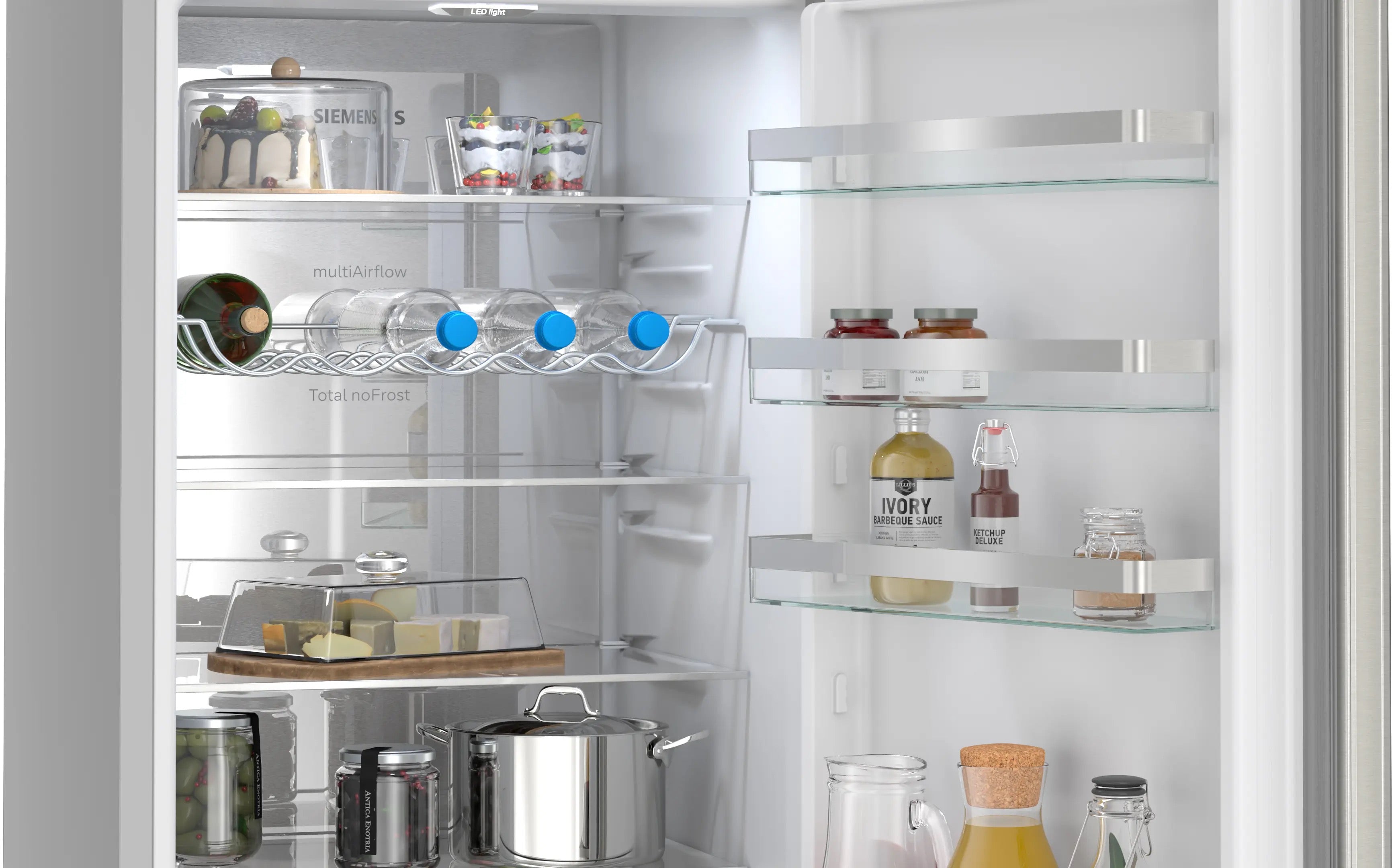 Siemens iQ300 Free-standing fridge-freezer with freezer at bottom 203 x 60 cm Stainless steel - KG39NVIBG