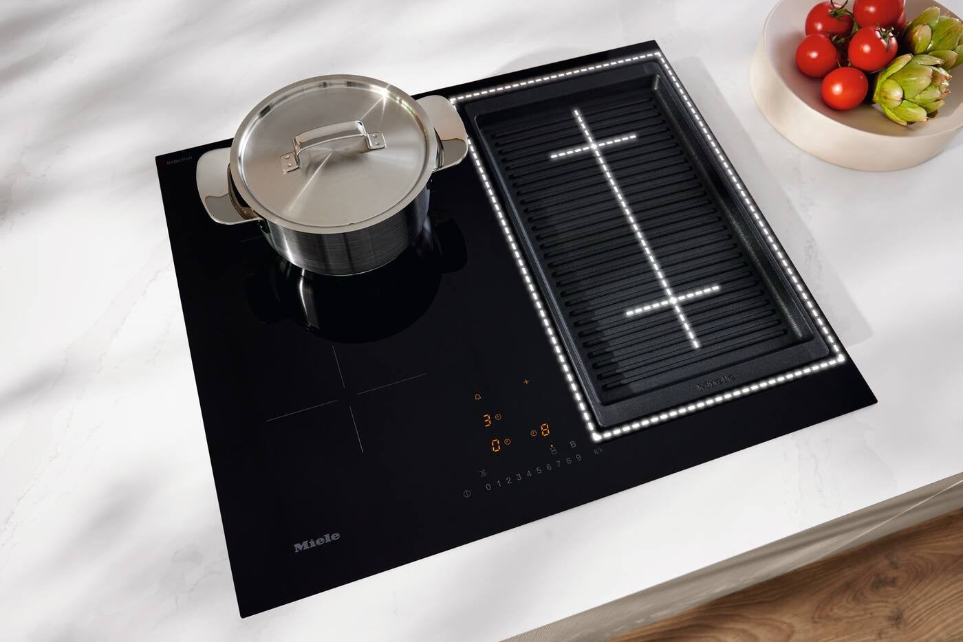 Miele Induction hob with onset controls KM 7363 FL