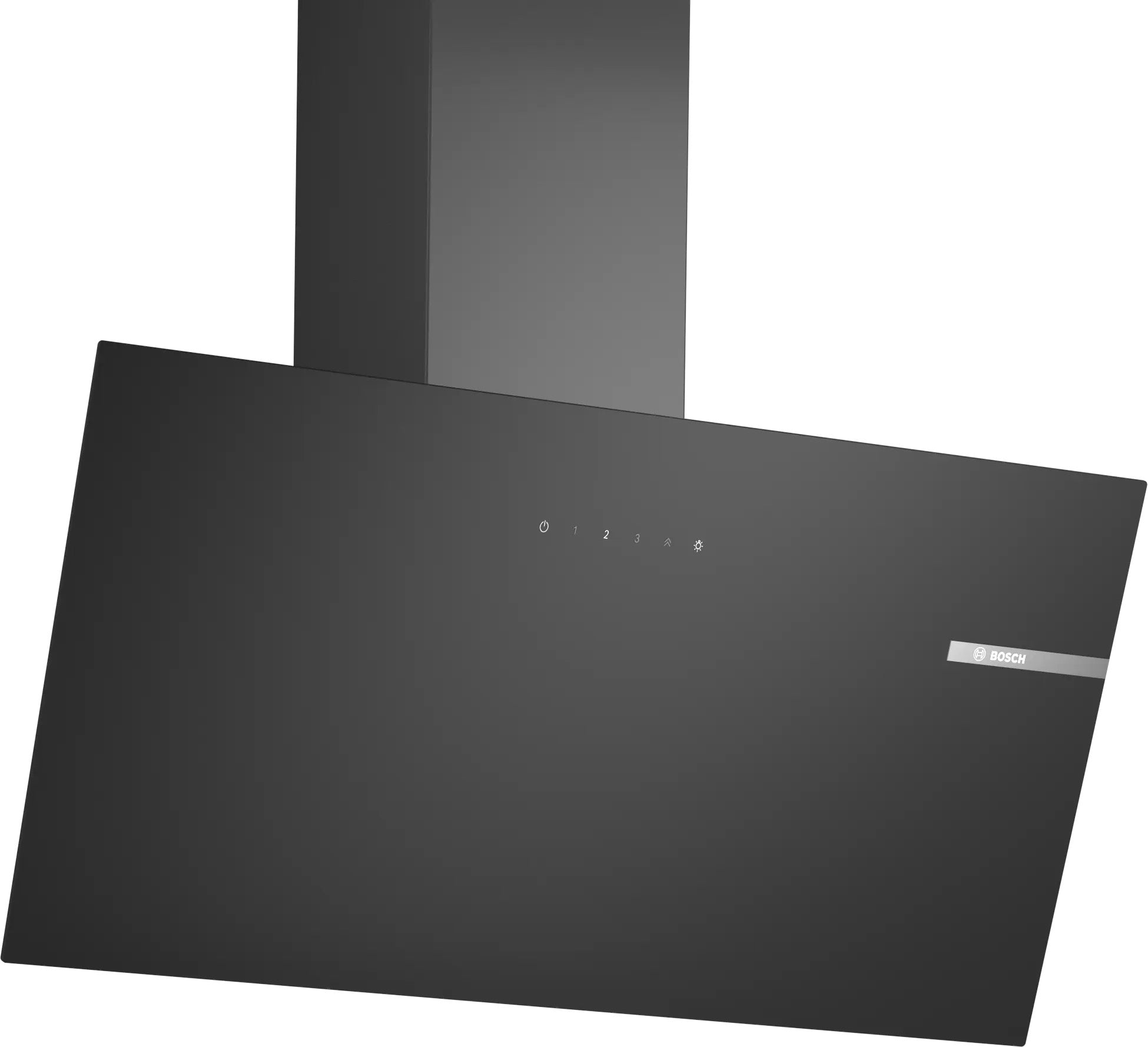 Bosch Series 2 Wall-mounted cooker hood 80 cm clear glass black printed, Black - DWK85DK60B