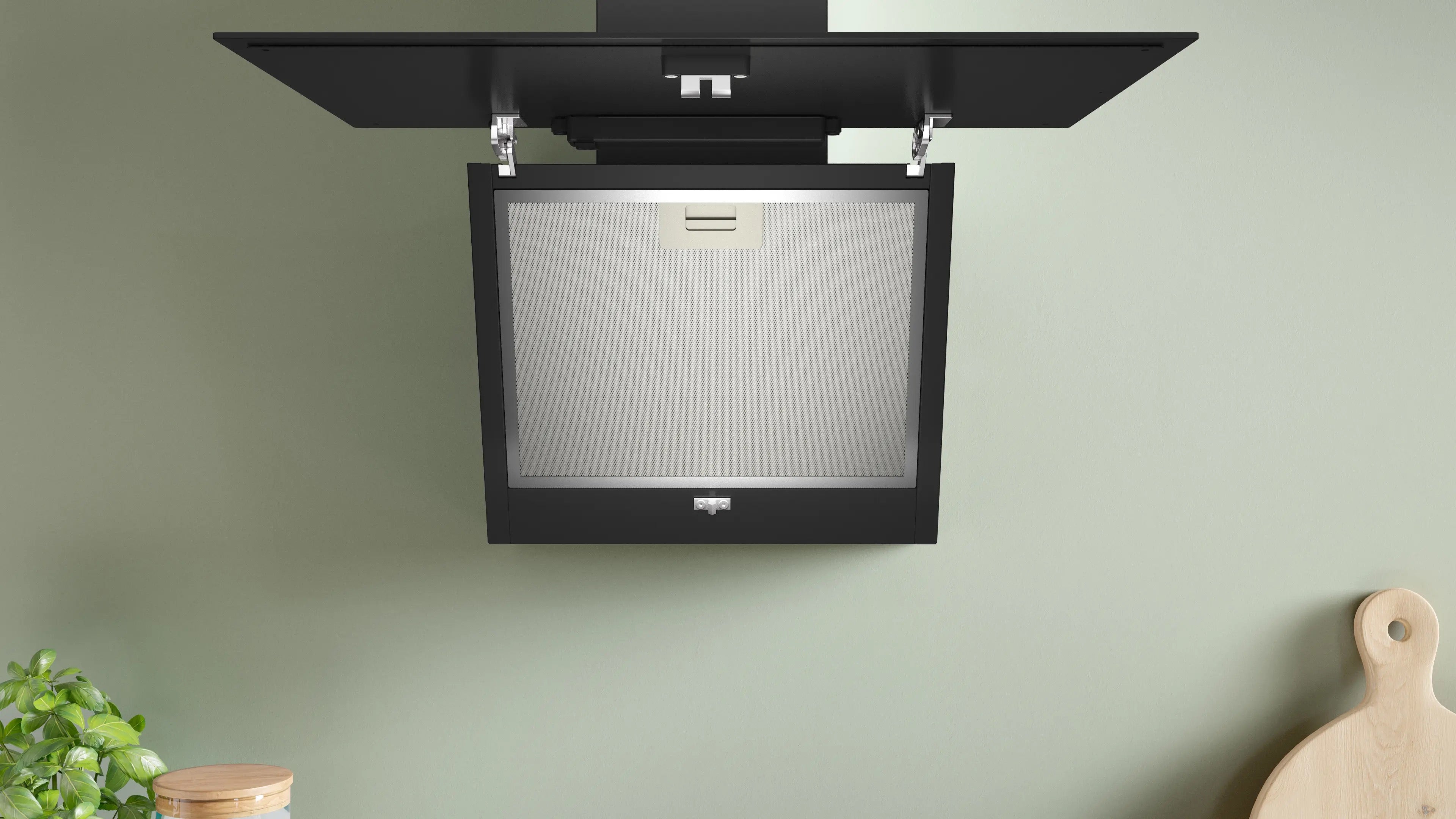 Bosch Series 2 Wall-mounted cooker hood 80 cm clear glass black printed, Black - DWK85DK60B