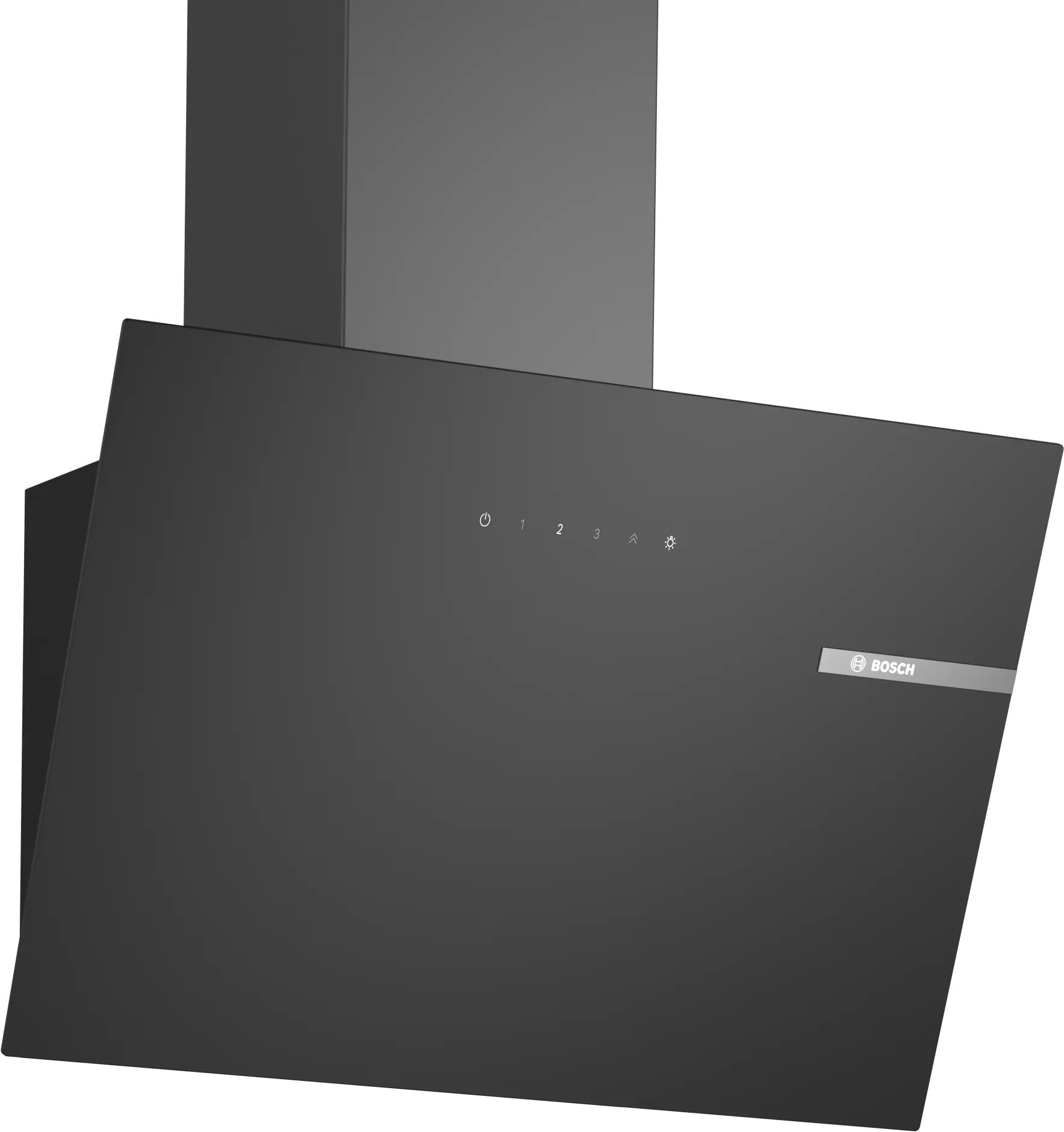 Bosch Series 2 Wall-mounted cooker hood 60 cm clear glass black printed, Black - DWK65DK60B