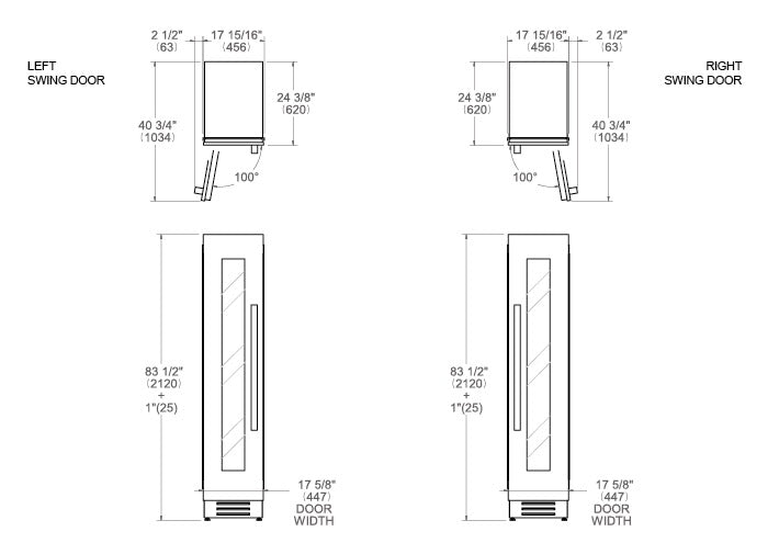 Bertazzoni Heritage Series 45 cm Built-in Wine Column