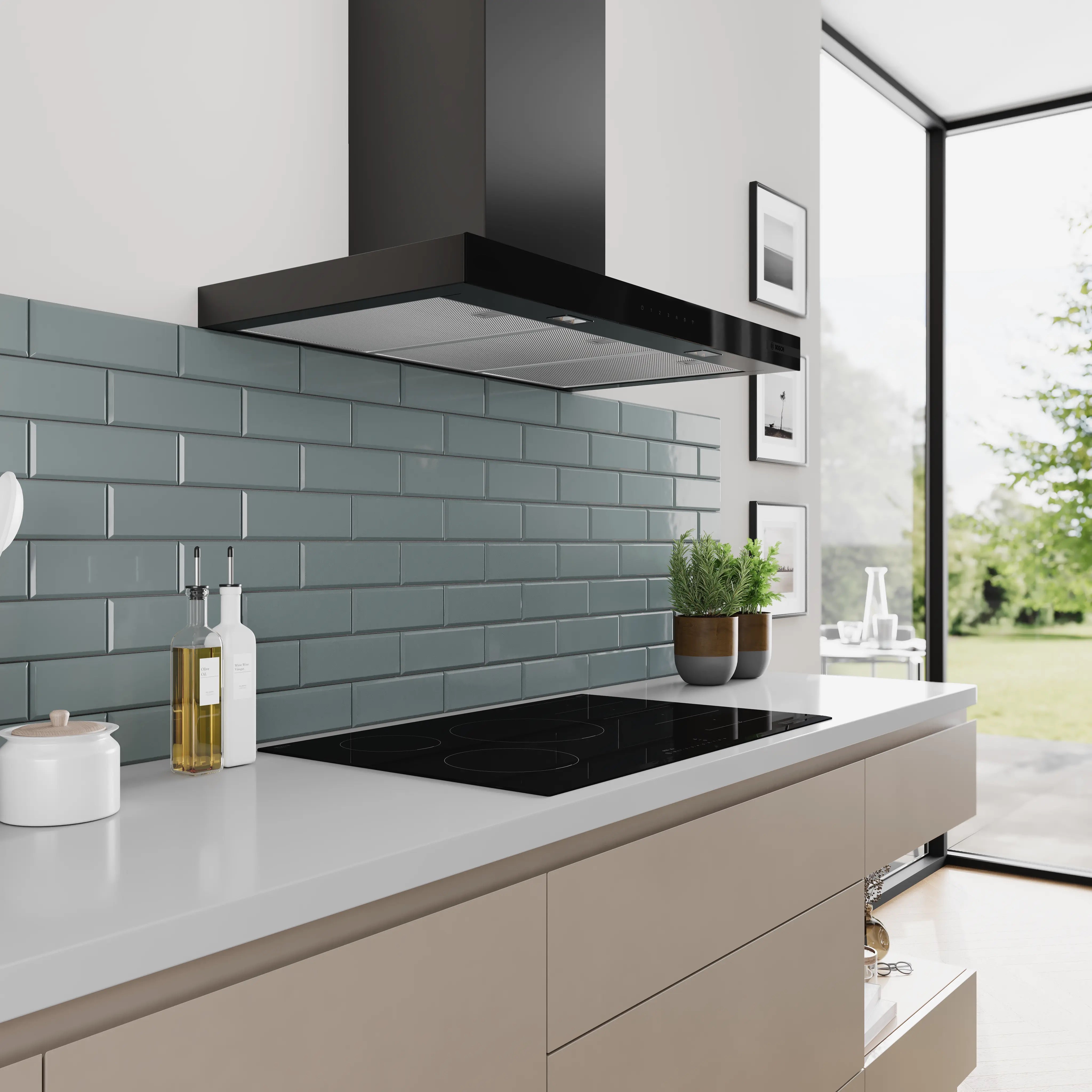 Bosch Series 6 Wall-mounted cooker hood 90 cm Matt black - DWB97DN60B
