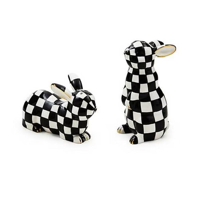 Mackenzie-Childs Courtly Bunny Salt & Pepper Set