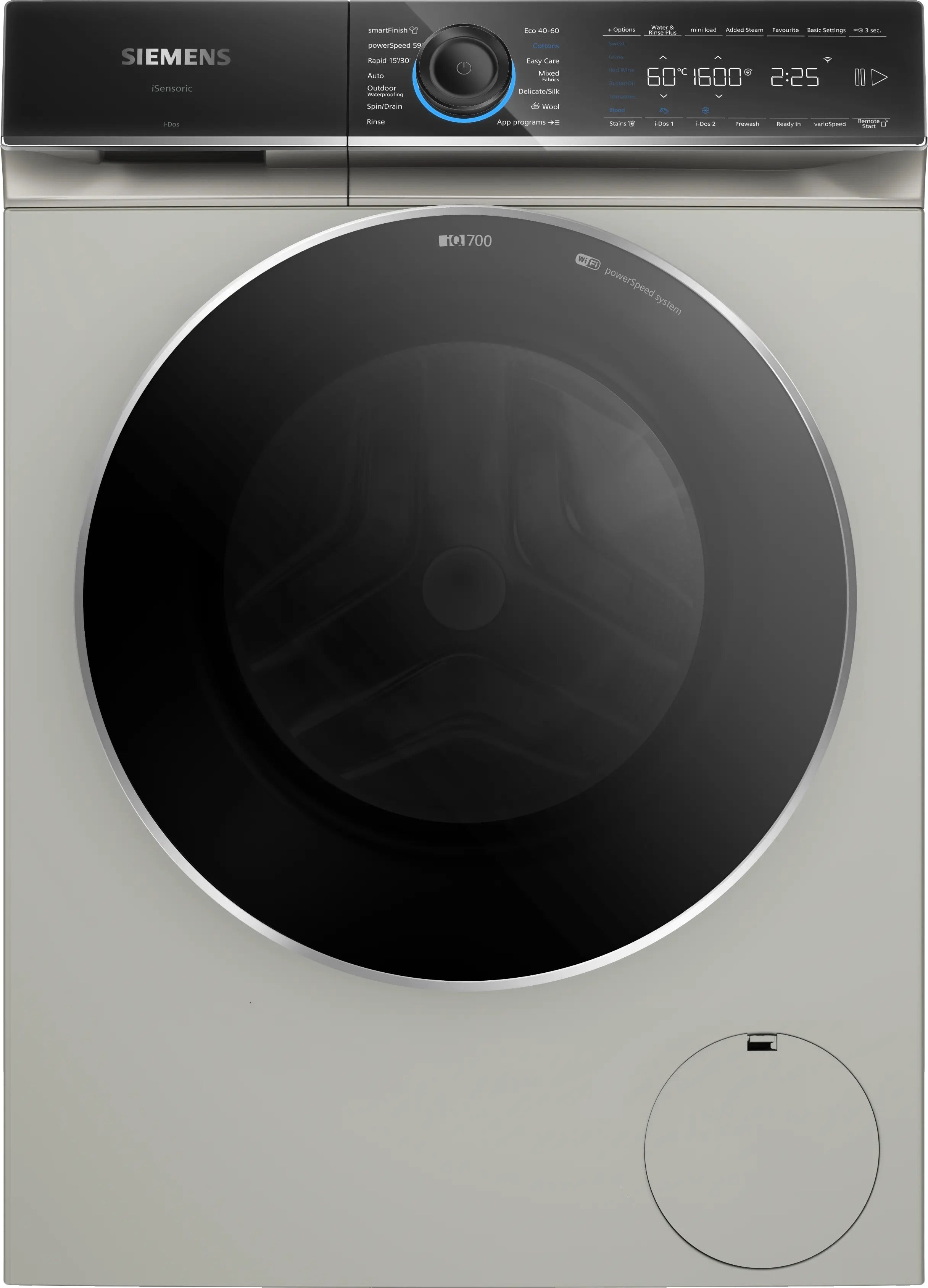 Siemens iQ700 Washing machine, front loader 11 kg max. 1600 rpm, Silver inox - WG66B2AXGB