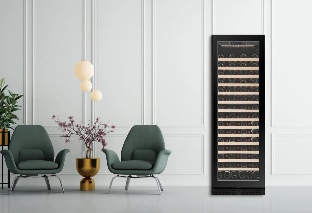 CELLA - 155 bottle Single Zone Wine cooler - FWS163S-BLACK