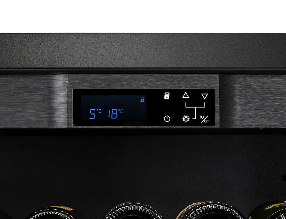 CELLA - 155 bottle Single Zone Wine cooler - FWS163S-BLACK