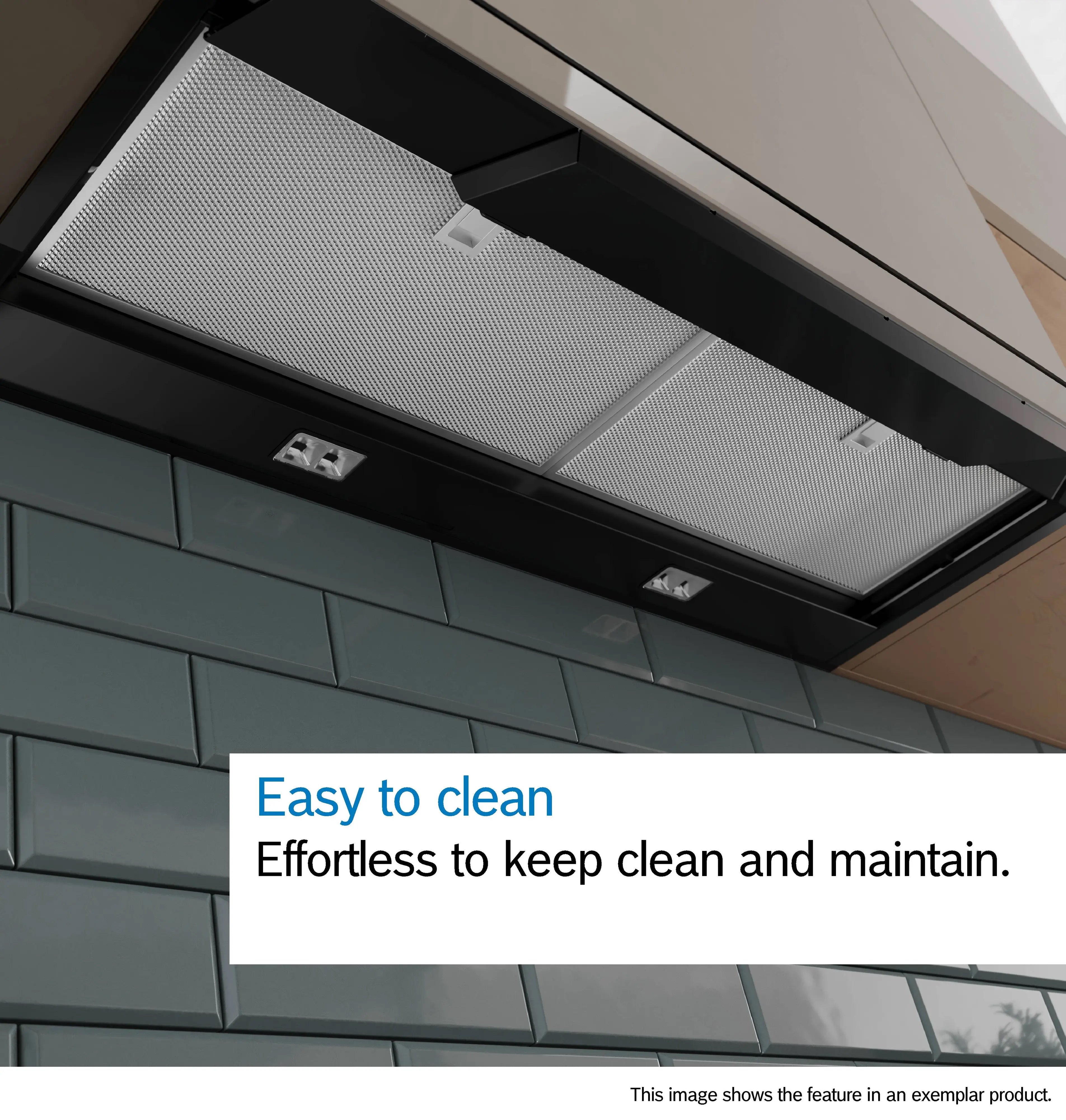 Bosch Series 4 Integrated Design Hood 80 cm clear glass, Matt black - DBB85CC60B