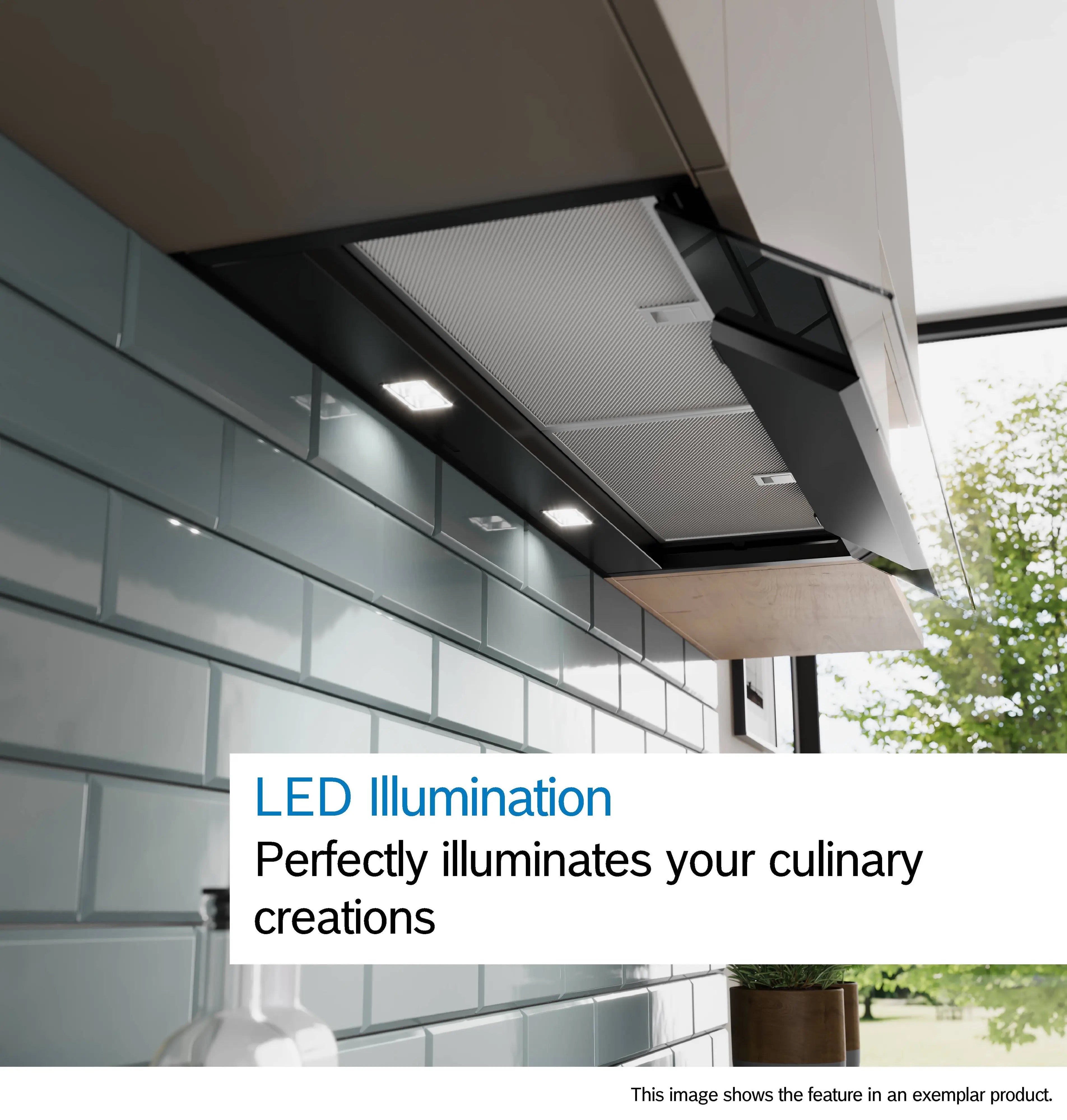 Bosch Series 6 Integrated Design Hood 90 cm clear glass black printed, Matt black - DBB97DP60B