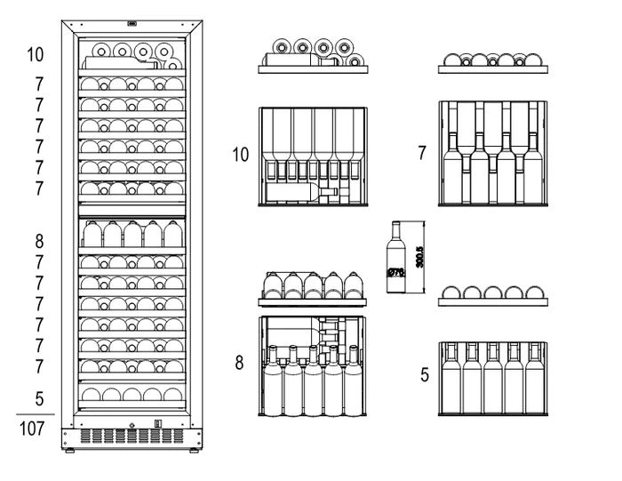 MQuvée - WineCave Infinite Push-Pull Dual Zone Wine Fridge