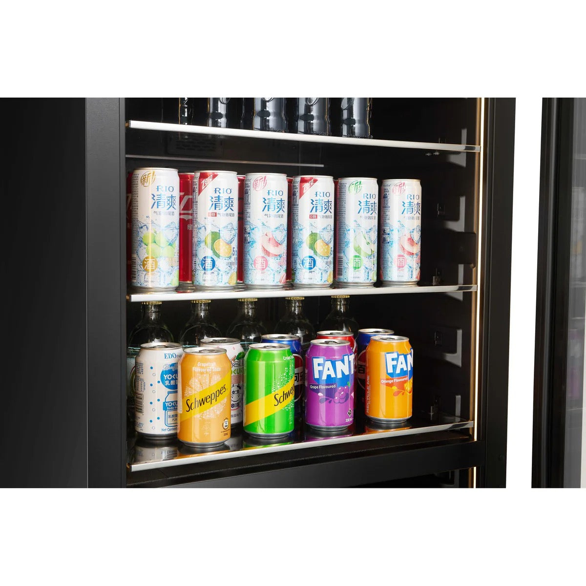 CELLA 600mm Beverage Centre - 53 Bottle / 126 Cans - 57cm Depth - WBV93D-BLACK