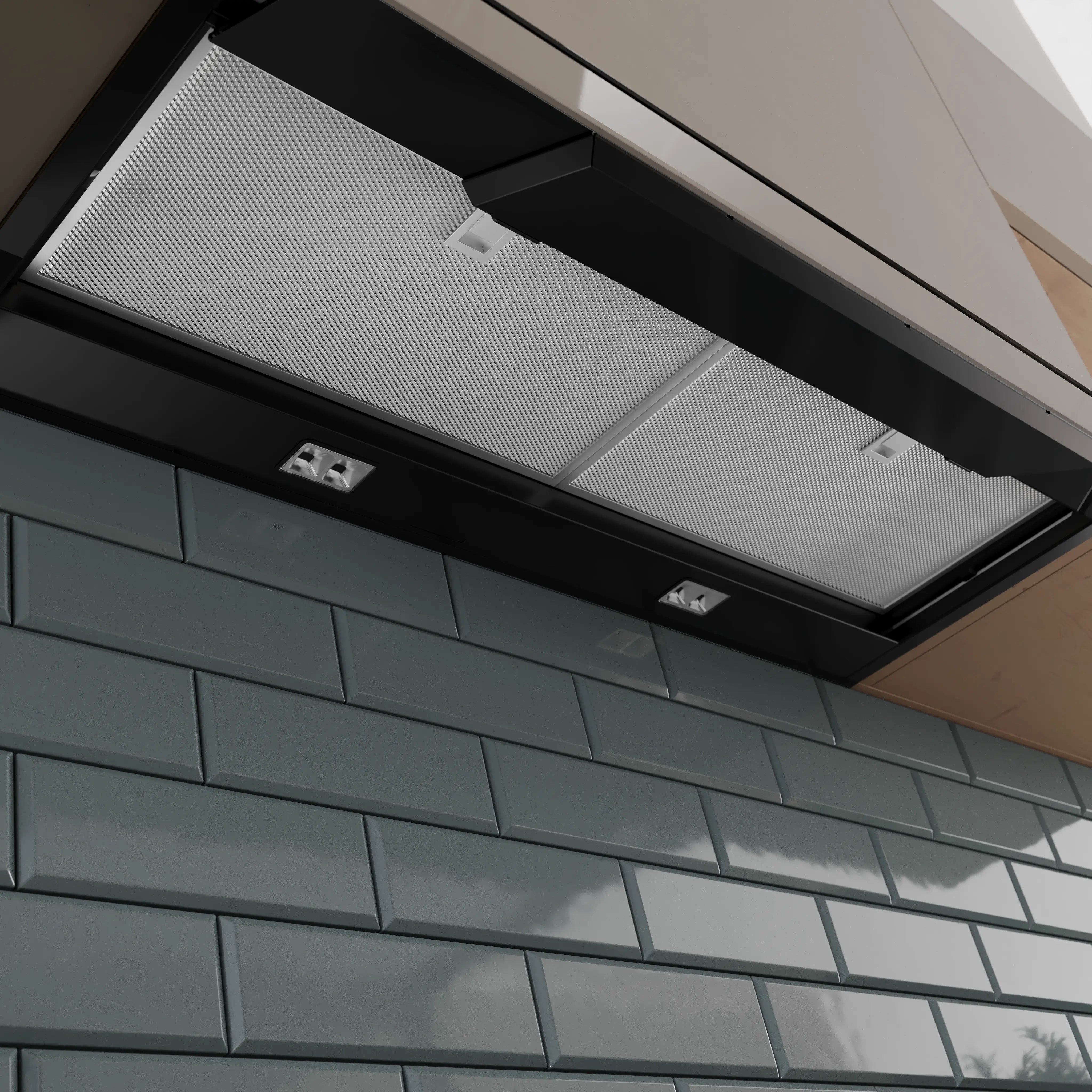 Bosch Series 6 Integrated Design Hood 90 cm clear glass black printed, Matt black - DBB97DP60B