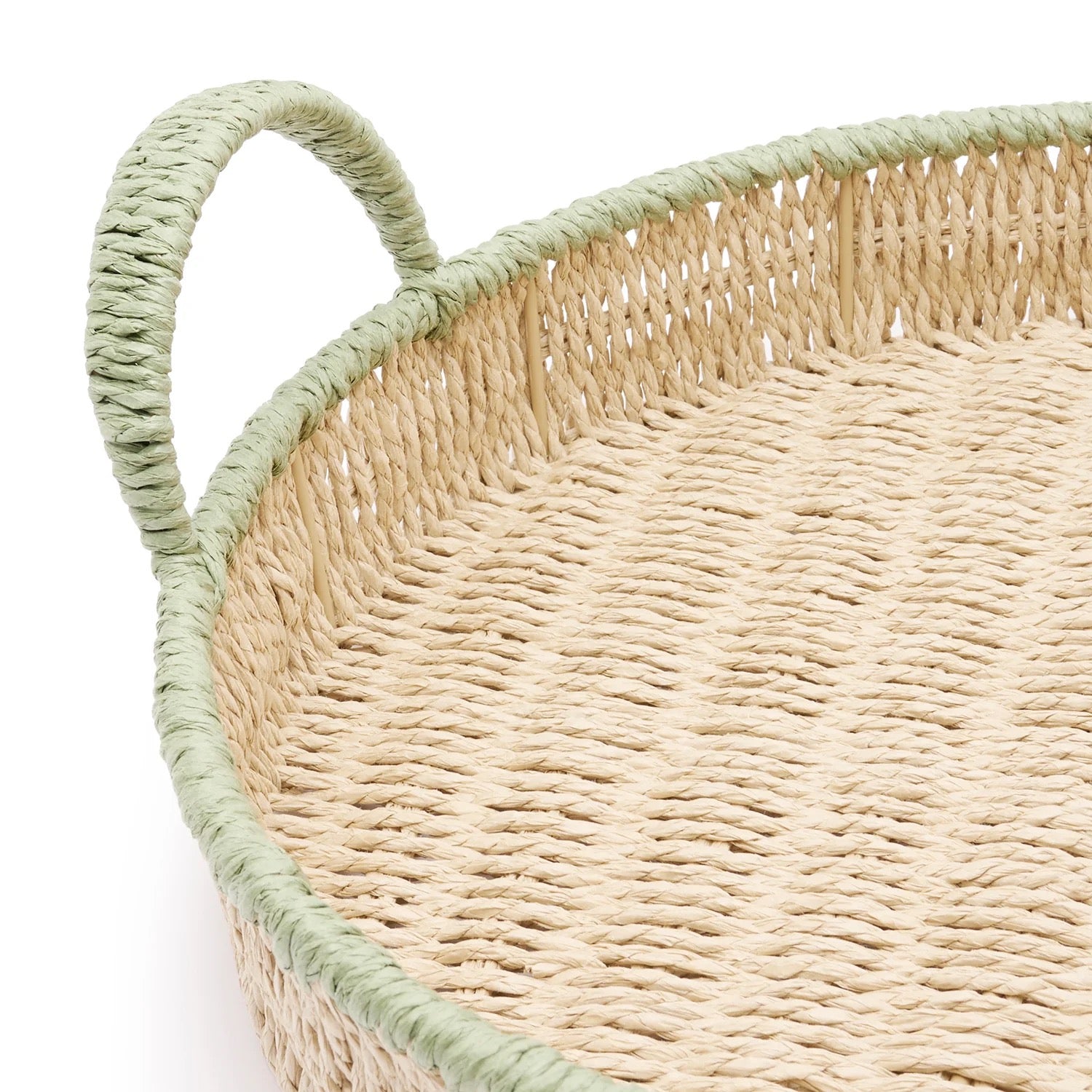 Sophie Allport Round Green Edge Tray