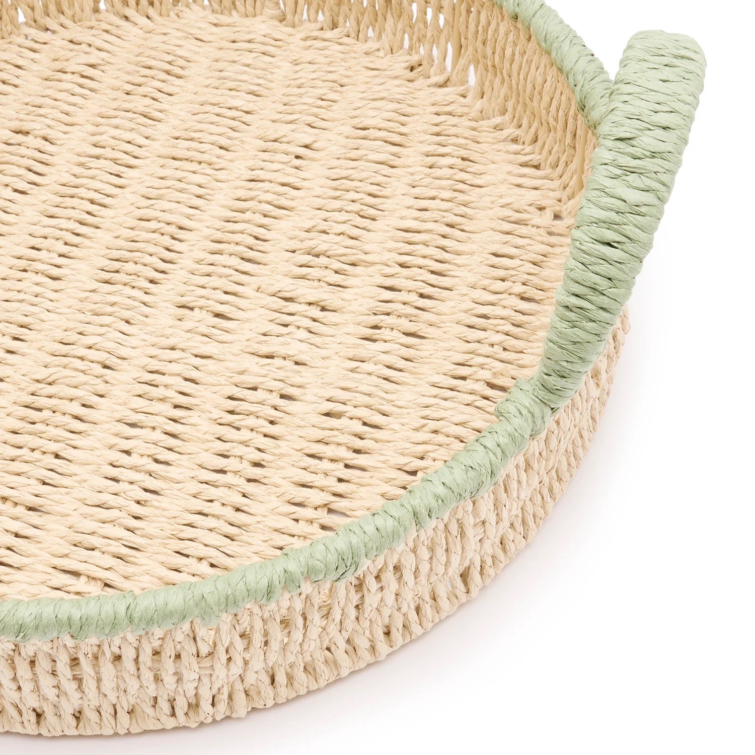 Sophie Allport Round Green Edge Tray