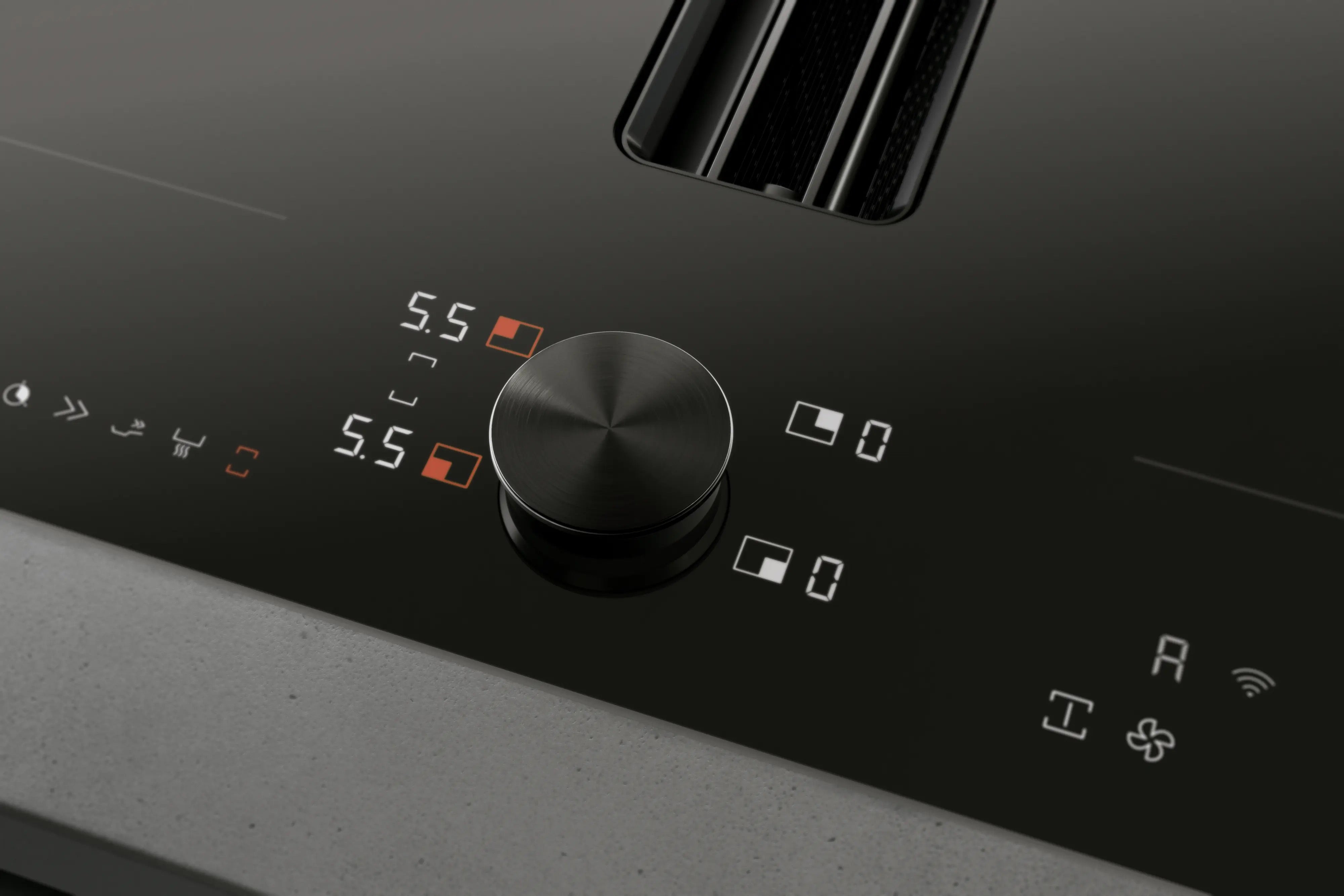 Gaggenau 200 series Flex induction cooktop with integrated ventilation system 80 cm