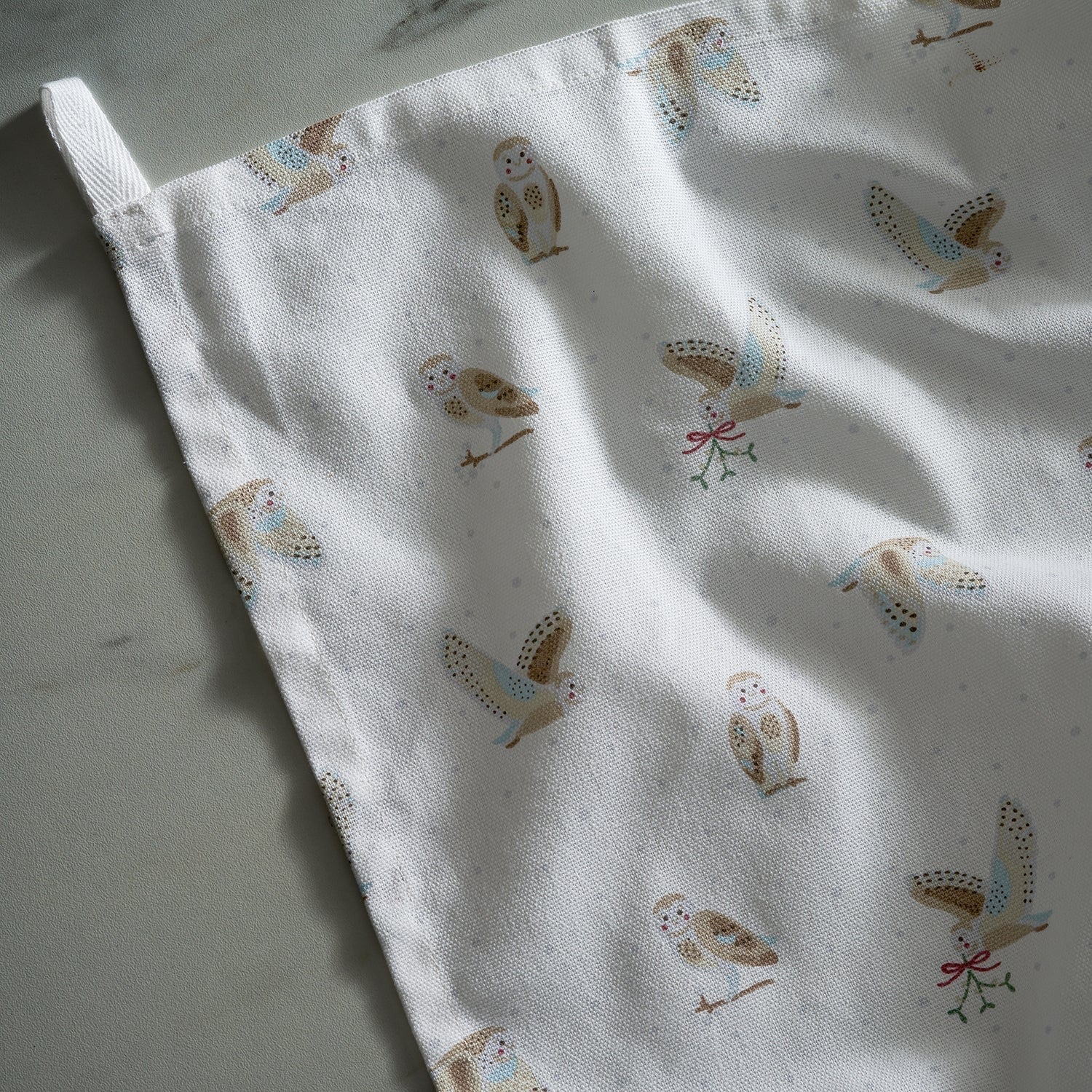 Sophie Allport Snowy Owls Tea Towel