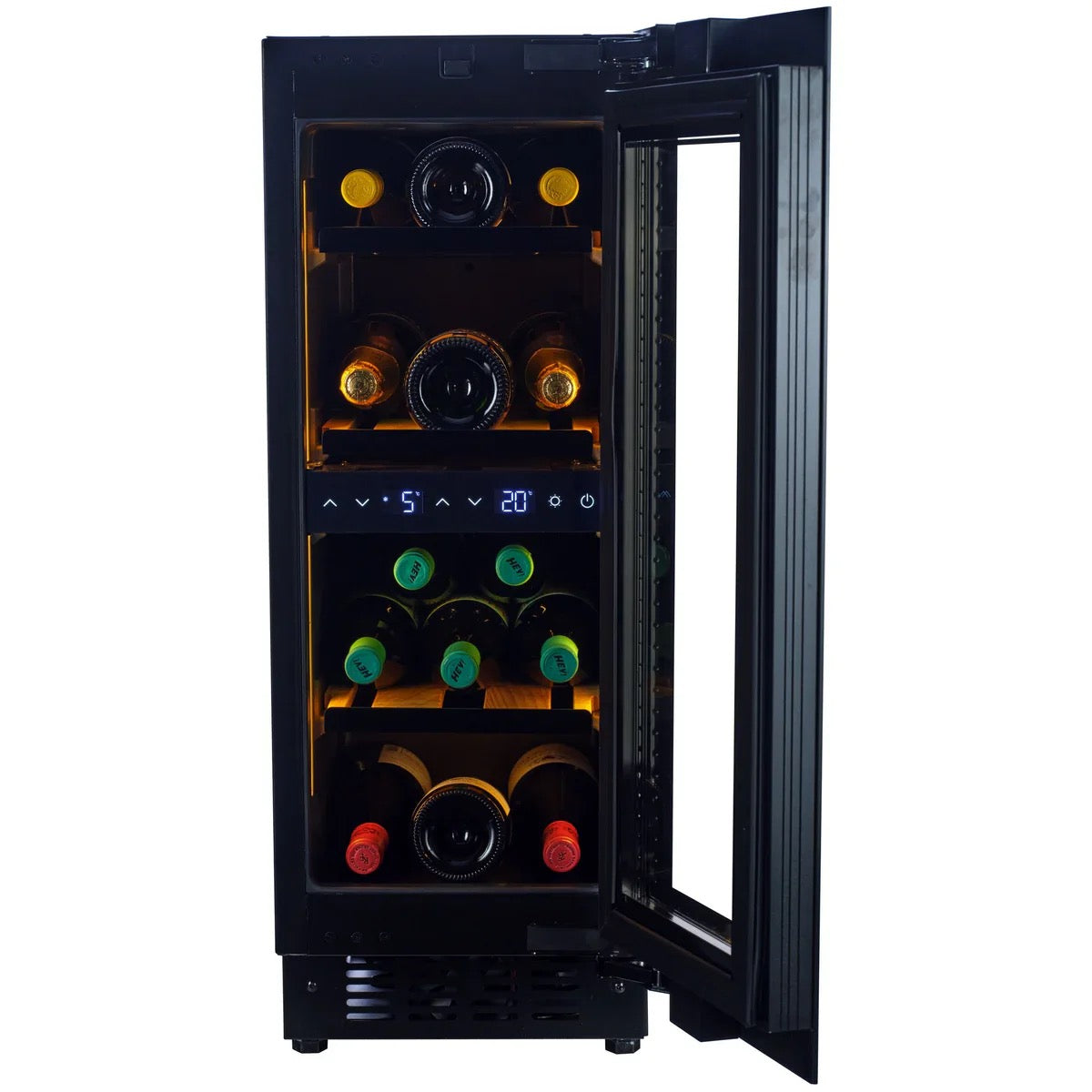 CELLA - 30cm - Handleless Undercounter Wine Cooler - Dual zone - TFT-W18B-TO