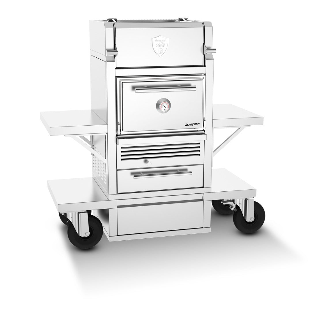 Josper Casa Carro Charcoal Oven with Table and Warming Cabinet