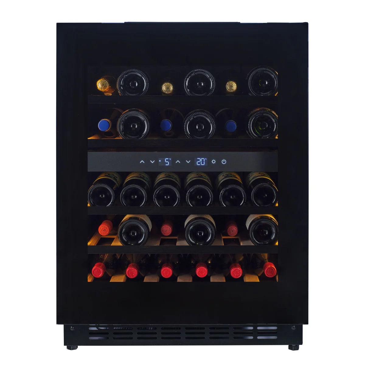 CELLA - 600mm Handleless - Undercounter Wine Cooler - Dual Zone - W34B-TO