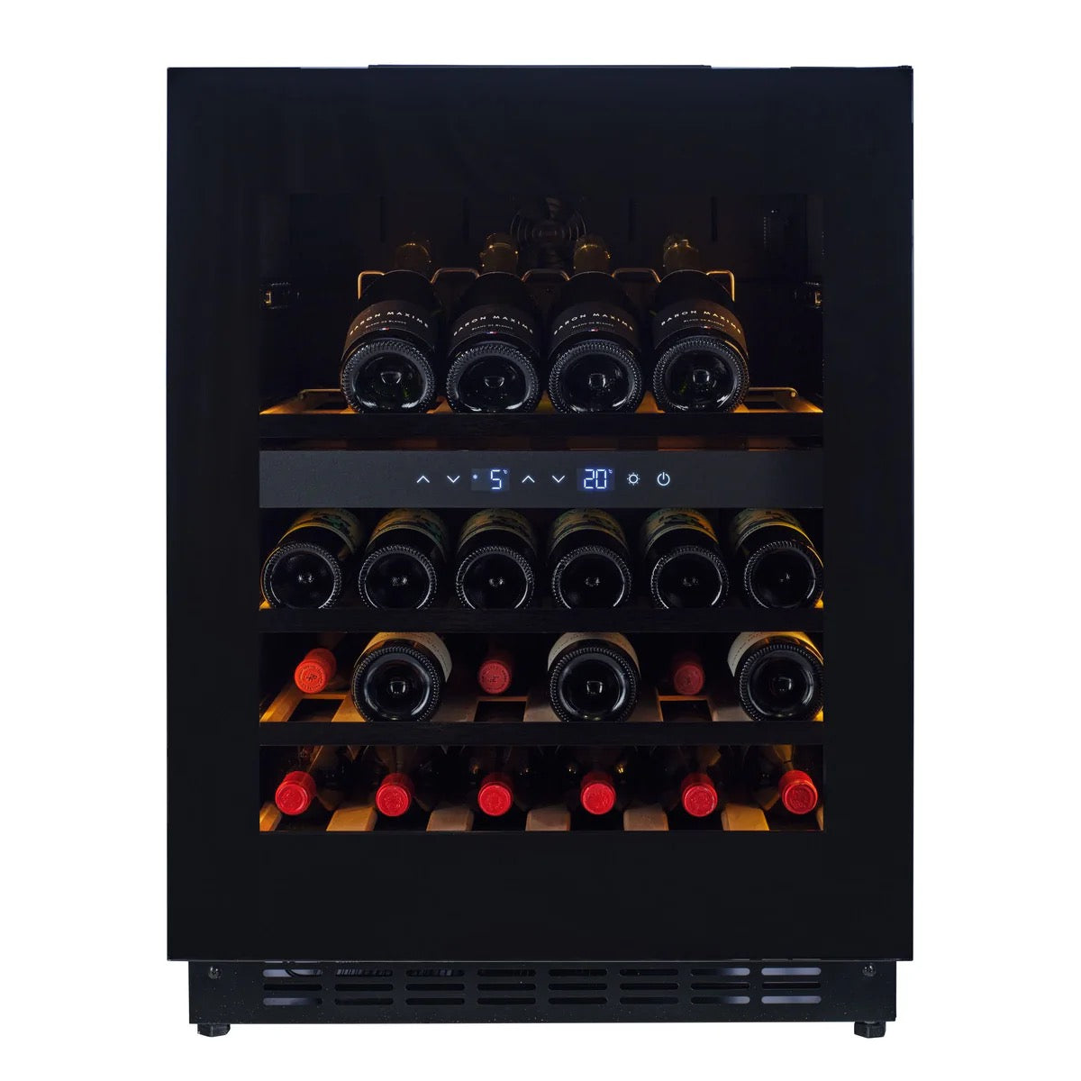 CELLA - 600mm Handleless - Undercounter Wine Cooler - Dual Zone - W34B-TO