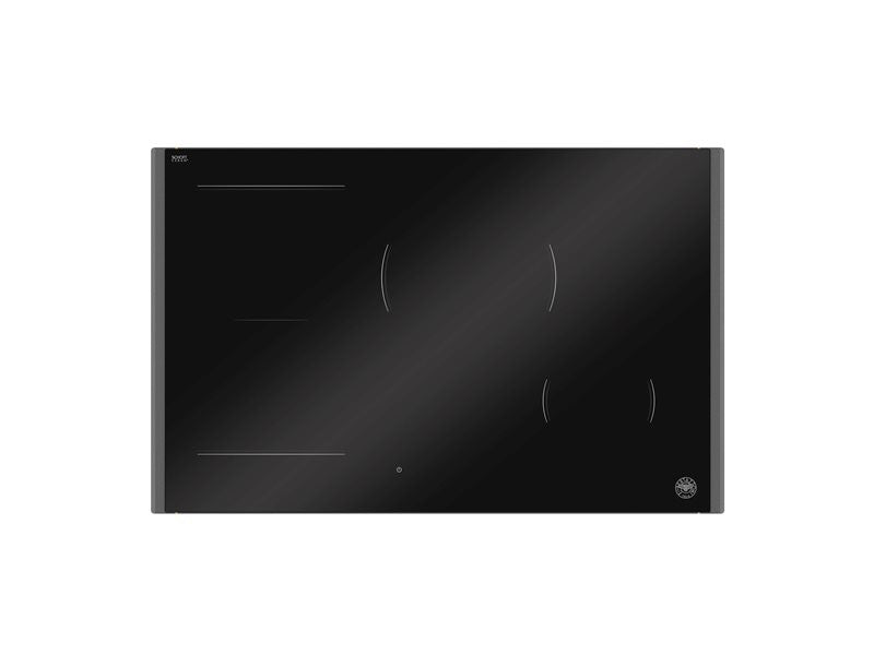 Bertazzoni Modern 78 cm Induction Hob with Metal Frame, 4 cooking zones, hidden white LED slider