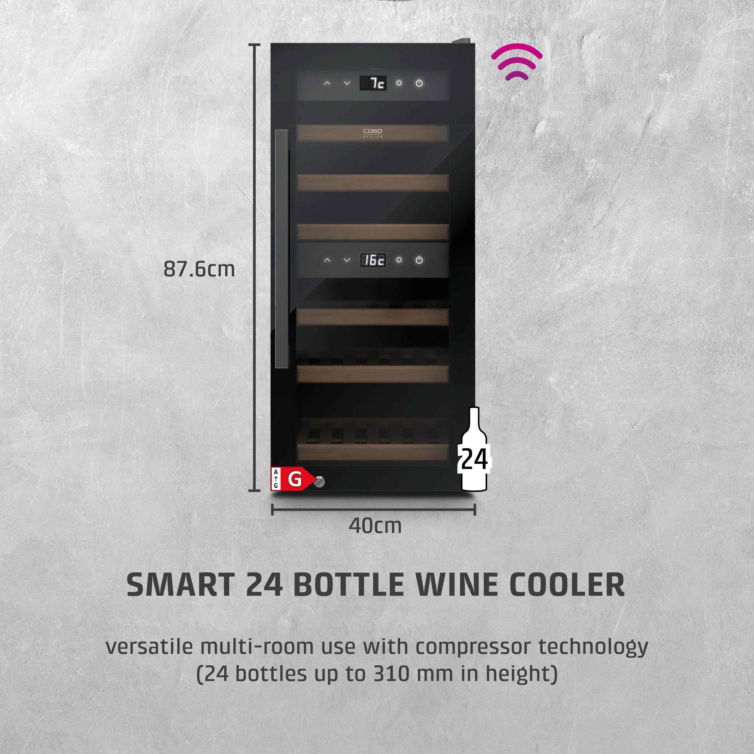 CASO Design WineExclusive 24 Smart Black