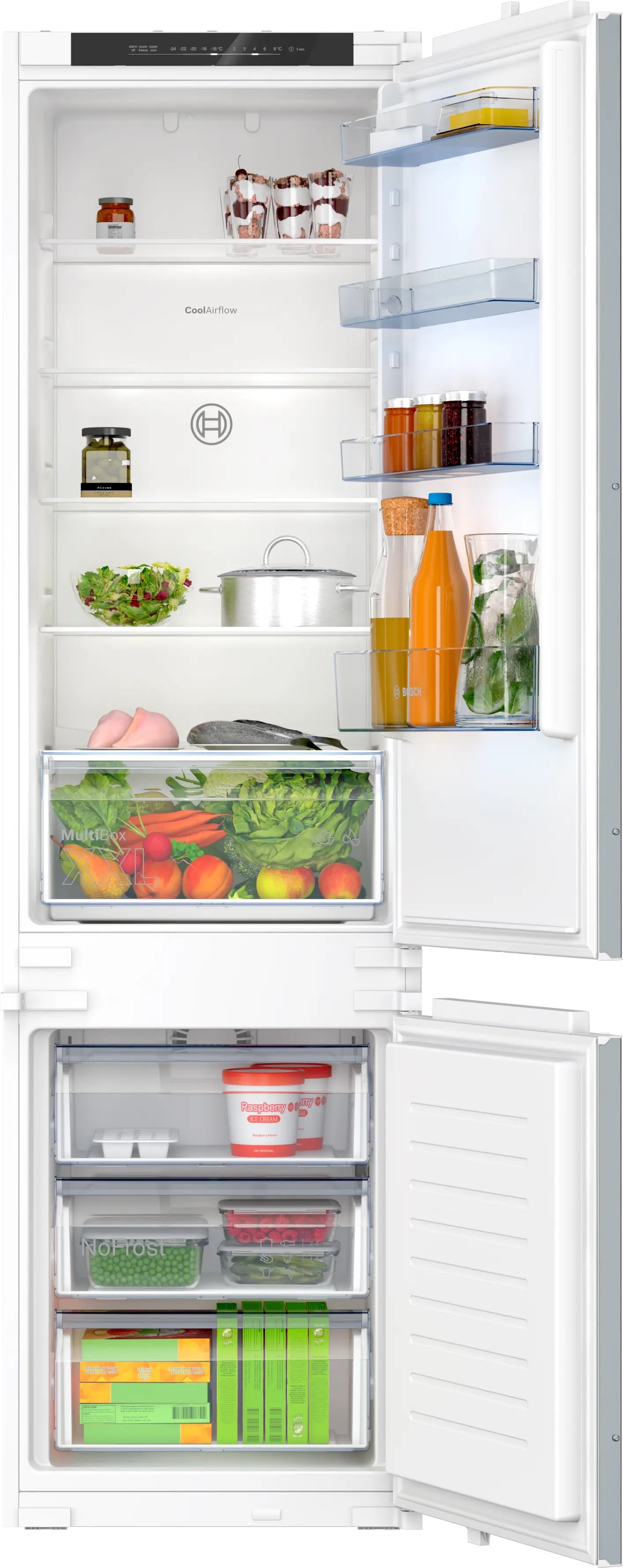 Bosch Series 2 Built-in fridge-freezer with freezer at bottom 193.5 x 54.1 cm - KIN96NSE0G