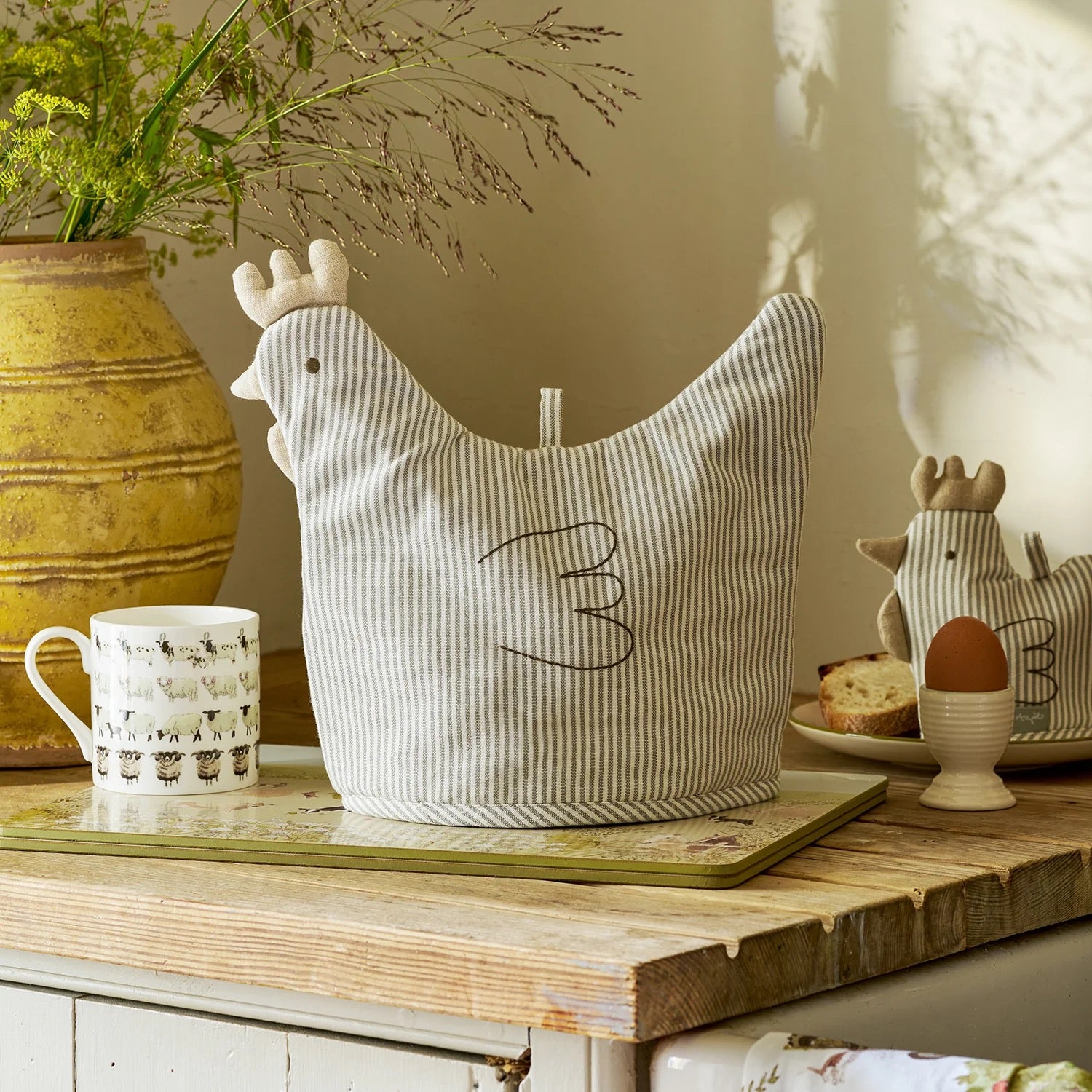 Sophie Allport Chicken Stripe Tea Cosy