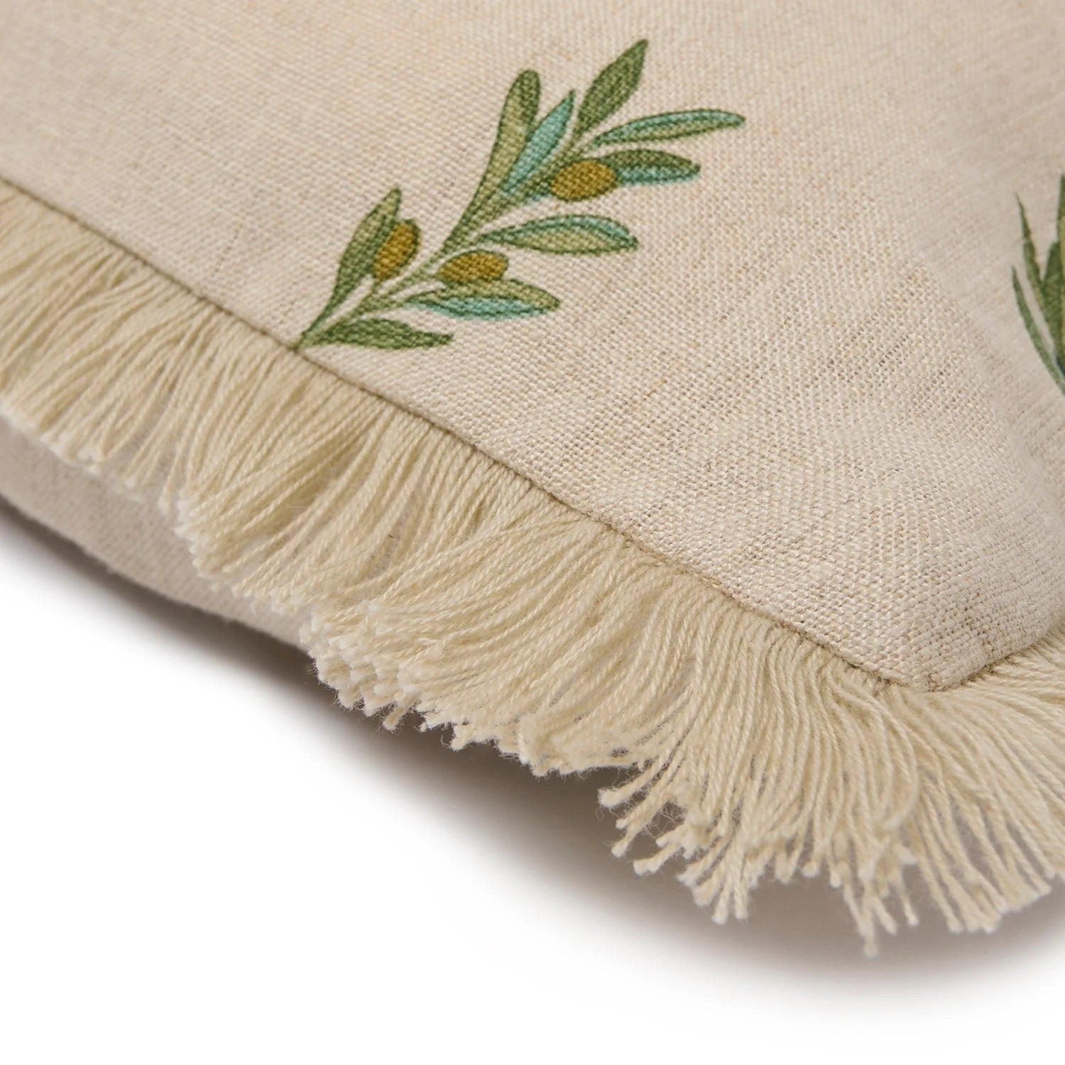 Sophie Allport Olive Linen Cushion - Rectangular