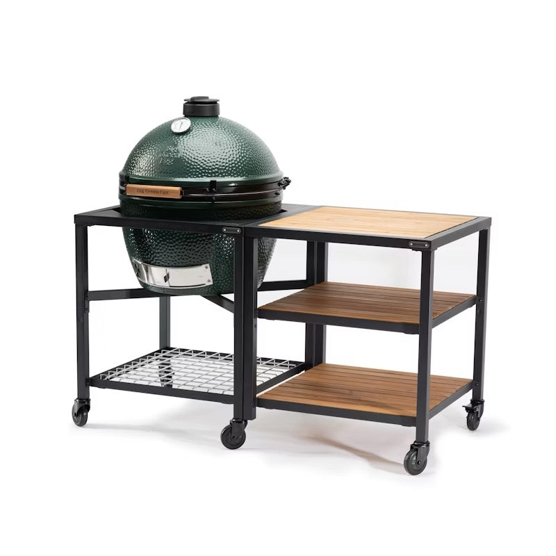BIG GREEN EGG MODULAR NEST + EXPANSION FRAME + ACACIA SHELVES
