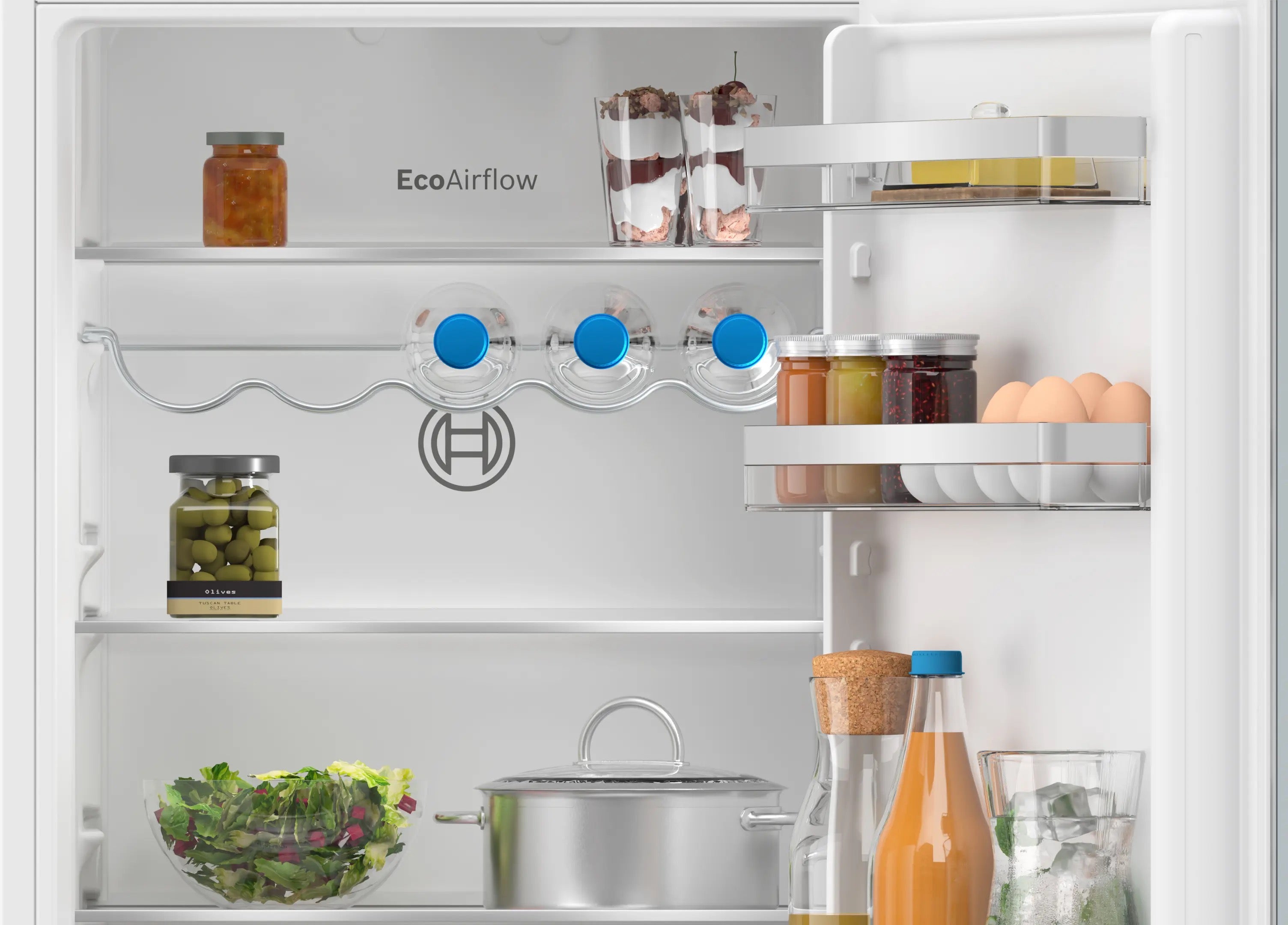 Bosch Series 4 Built-in fridge-freezer with freezer at bottom 177.2 x 54.1 cm - KIN86VSE0G