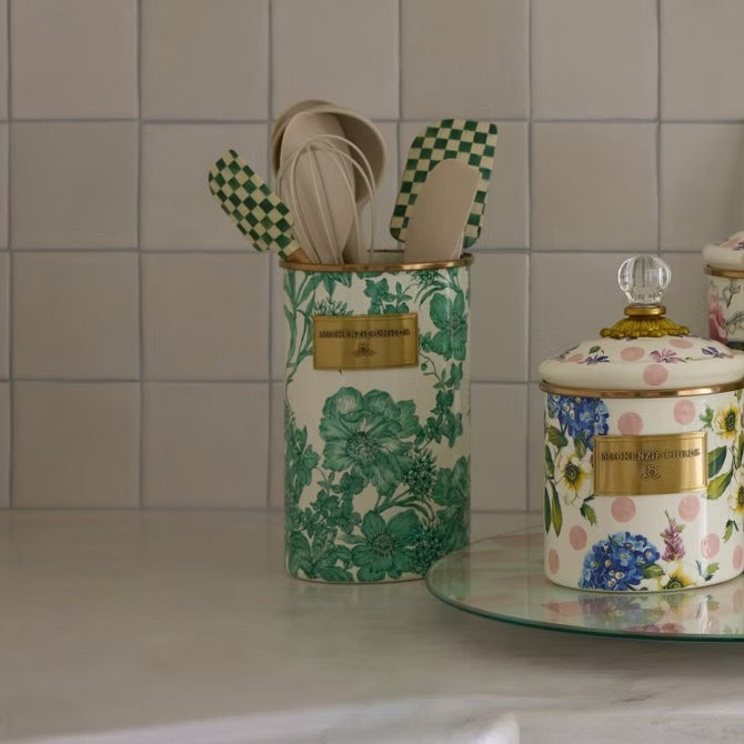 Mackenzie-Childs Emerald English Garden Utensil Holder
