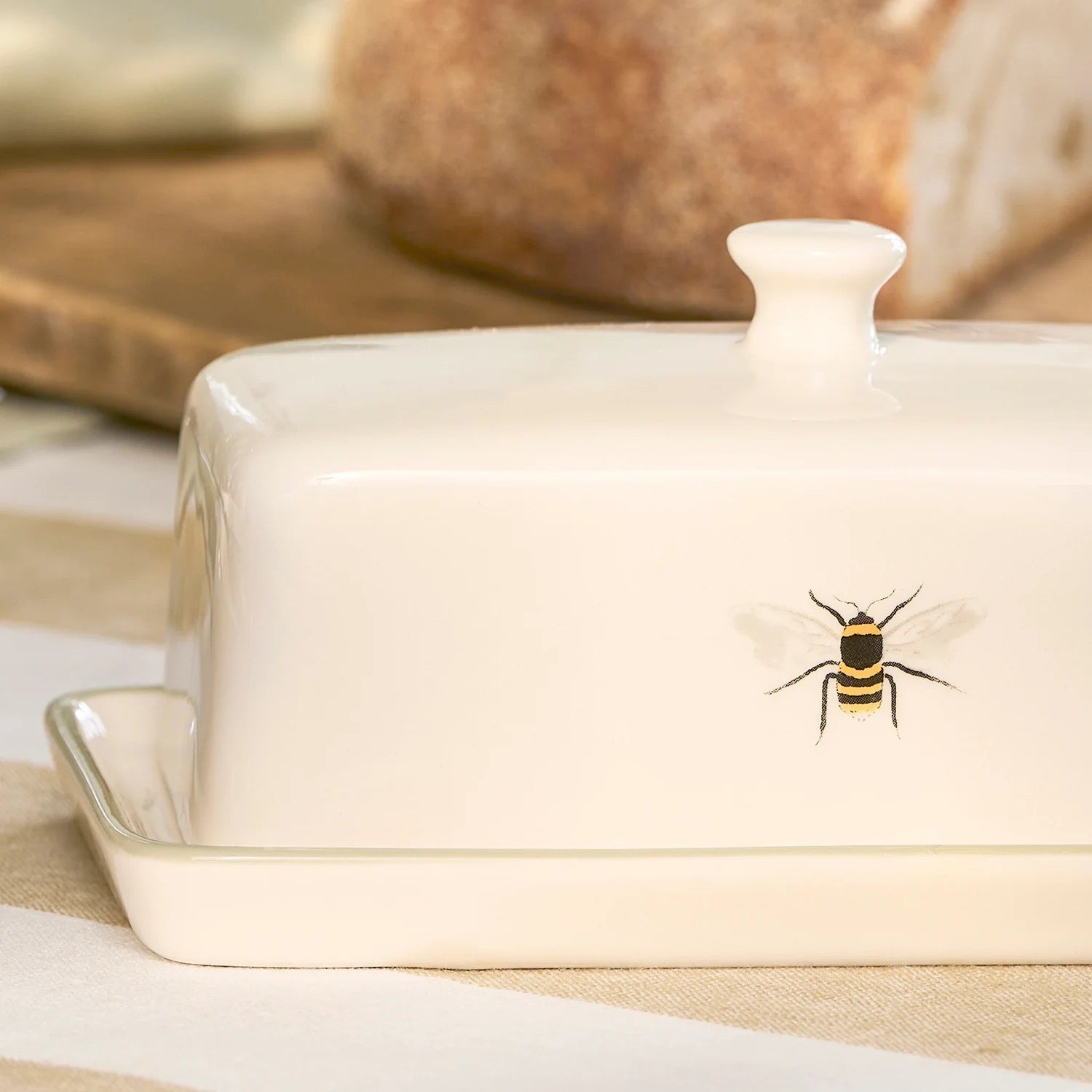 Sophie Allport Bees Stoneware Butter Dish