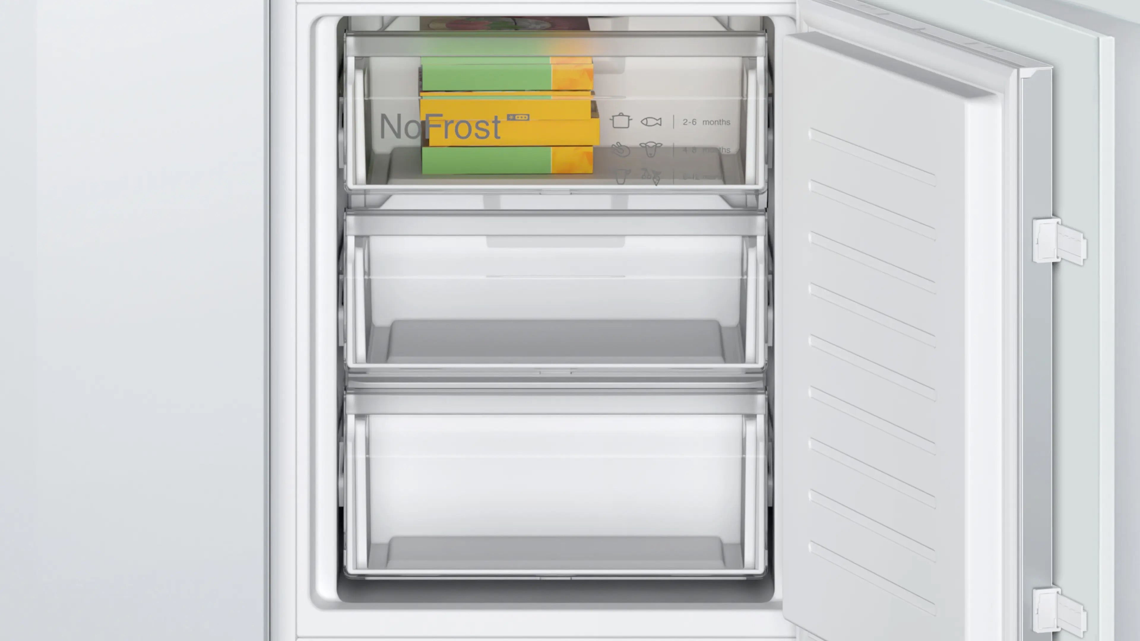 Bosch Series 2 Built-in fridge-freezer with freezer at bottom 177.2 x 54.1 cm - KIN86NSE0G