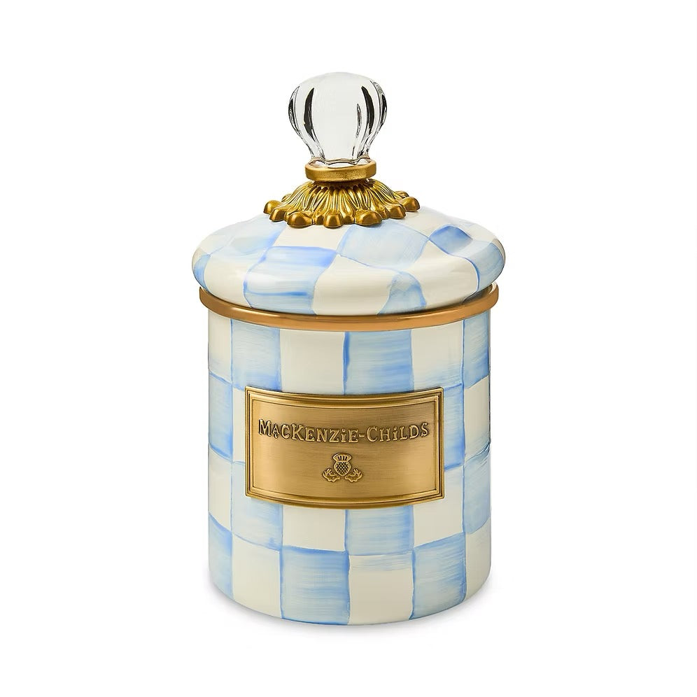 Mackenzie-Childs Sky Check Demi Canister