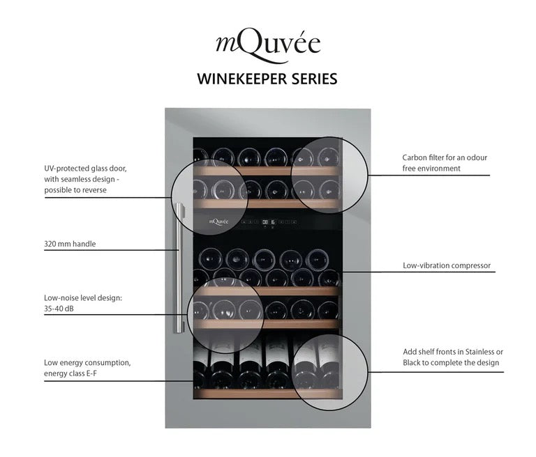 MQuvee Integrated Wine Fridge - WineKeeper 25D