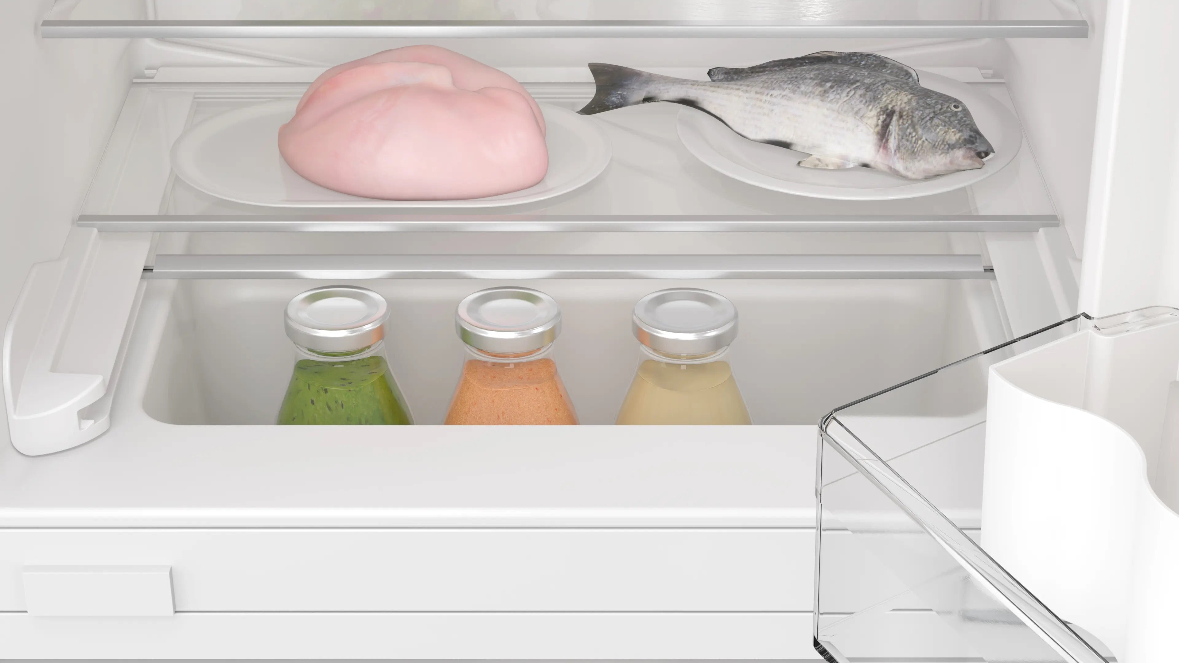 Bosch Series 4 Built-under fridge with freezer section 82 x 59.8 cm flat hinge - KUL22VFD0G