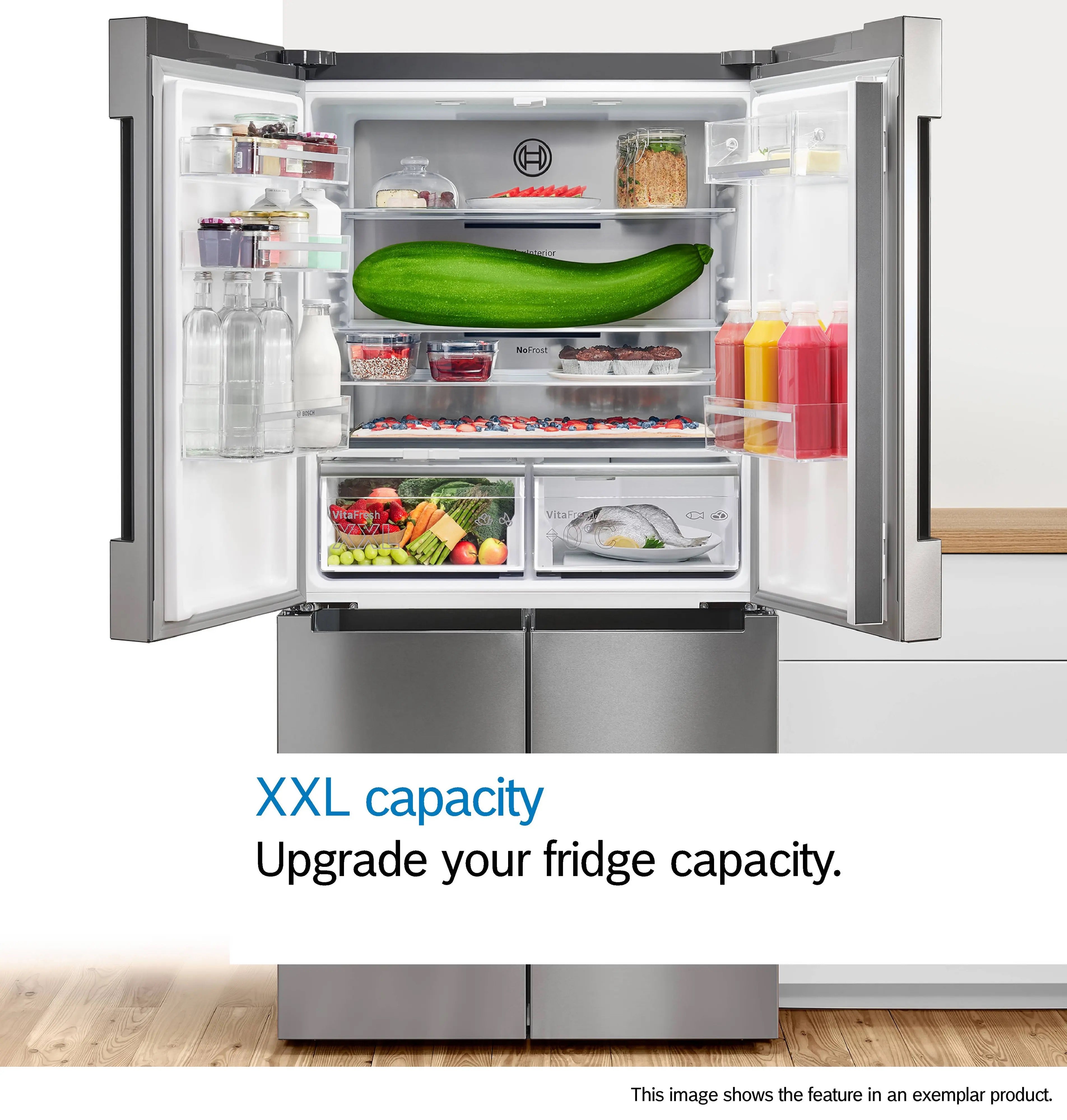 Bosch Series 8 Multi Door American Fridge Freezer 183 x 90.5 cm Stainless steel - KFF96PIEP