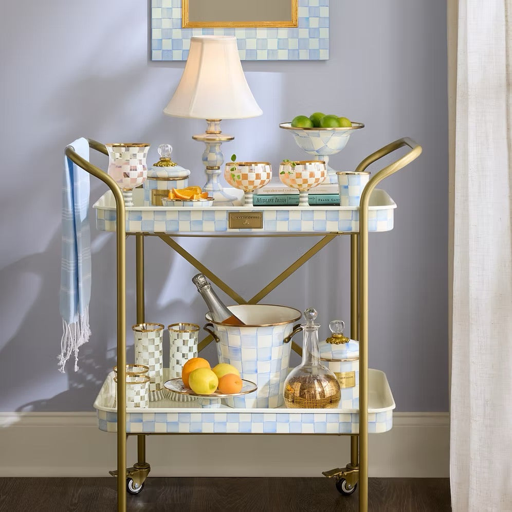 Mackenzie-Childs Sky Check Medium Canister