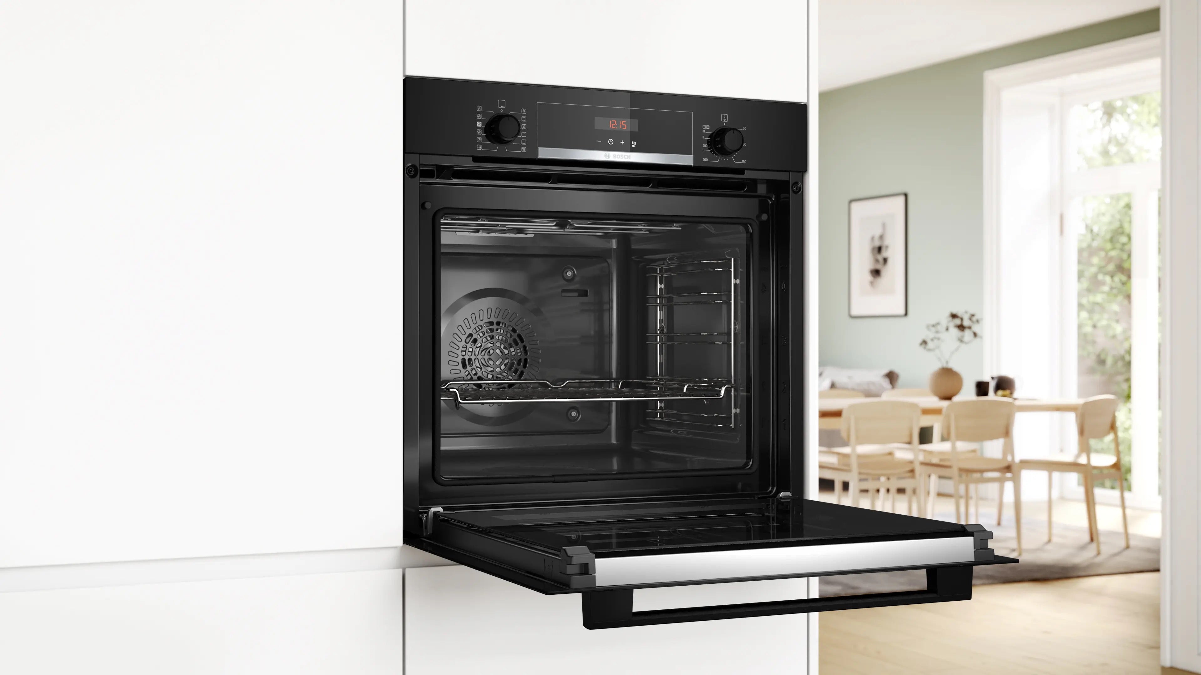 Bosch Series 4 Built-in oven with added steam function 60 x 60 cm Black - HQA574BB3B
