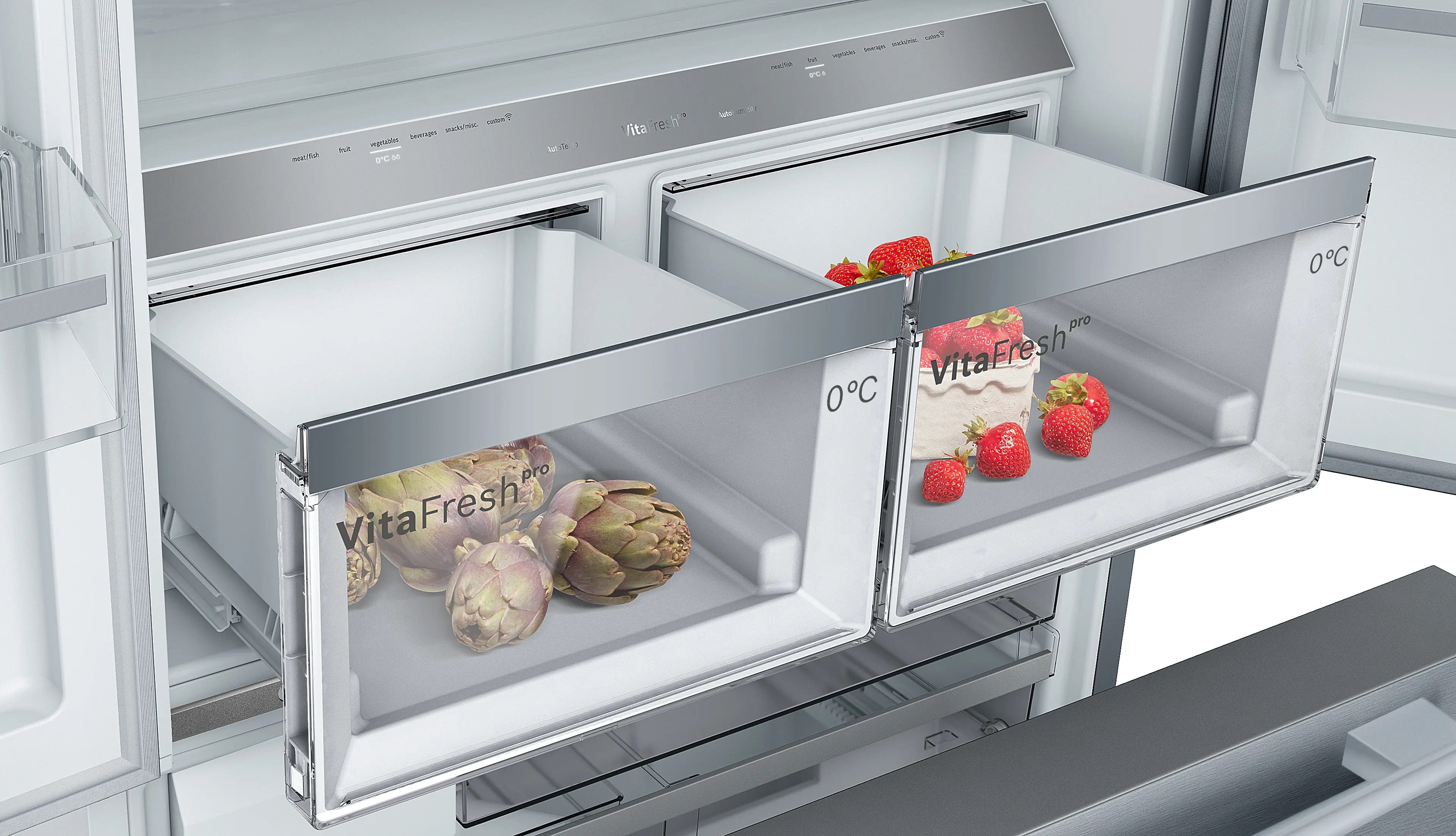 Bosch Series 8 Multi Door American Fridge Freezer 183 x 90.5 cm Stainless steel - KFF96PIEP