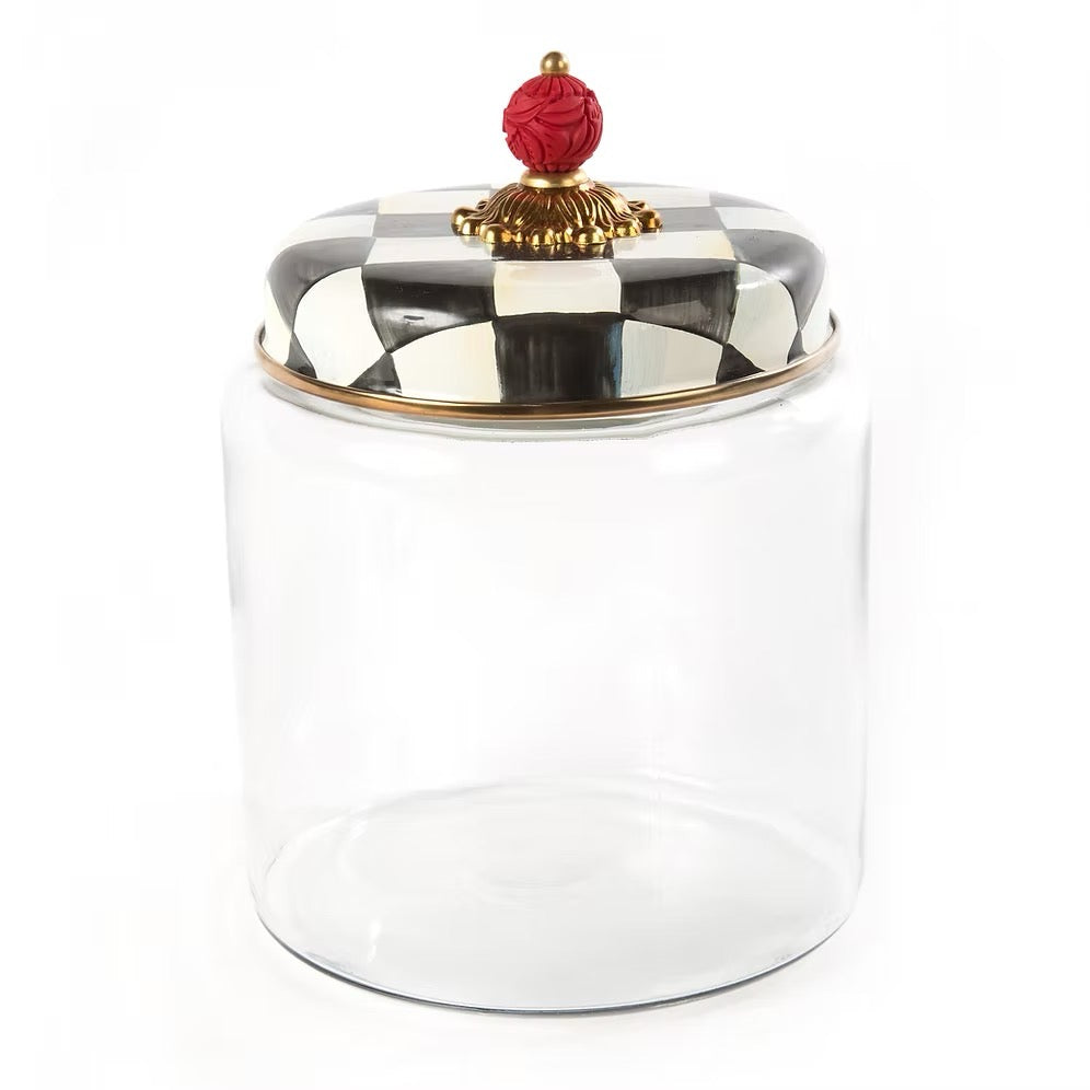 Mackenzie-Childs Courtly Check Kitchen Large Canister