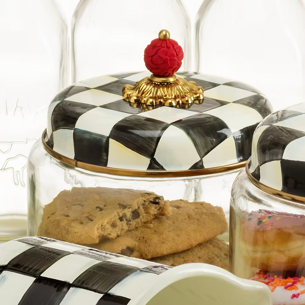 Mackenzie-Childs Courtly Check Kitchen Large Canister