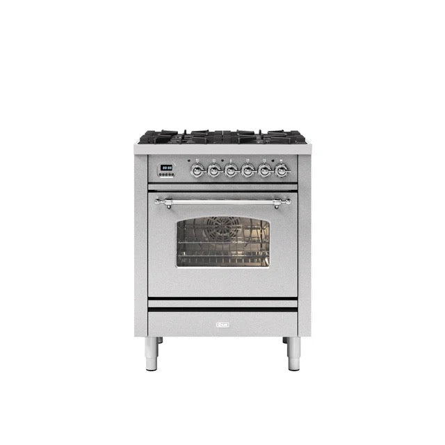 ILVE Milano 70cm Single 4 Burner Oven Dual Fuel - P07-NE3
