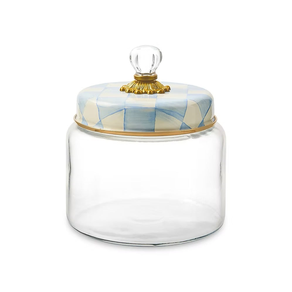 Mackenzie-Childs Sky Check Medium Kitchen Canister