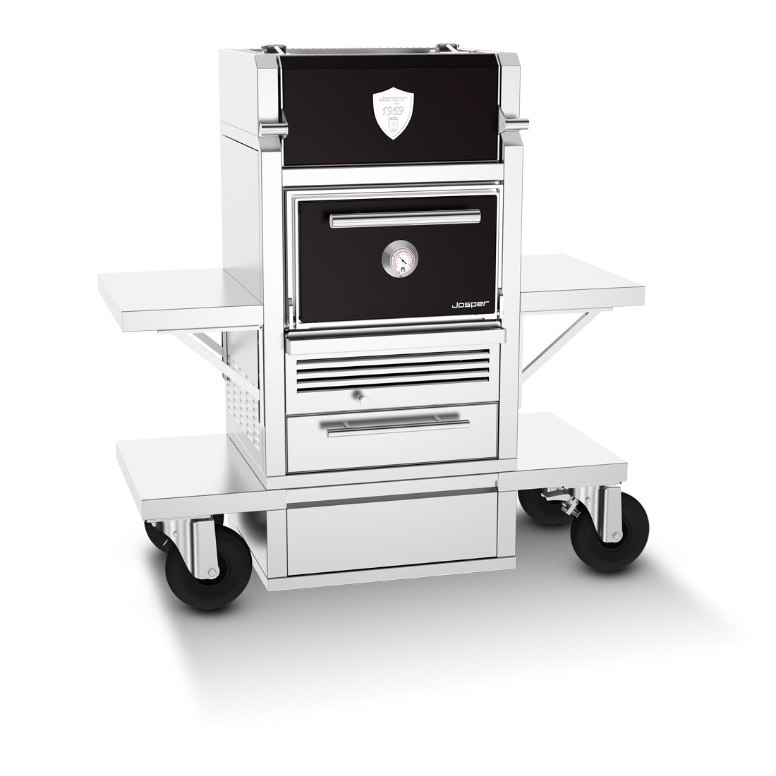 Josper Casa Carro Charcoal Oven with Table and Warming Cabinet