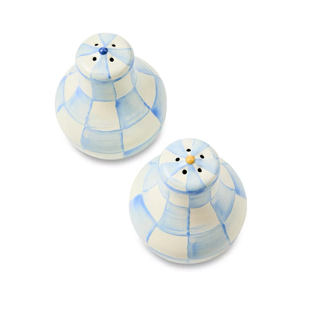 Mackenzie-Childs Sky Check Salt & Pepper Shakers