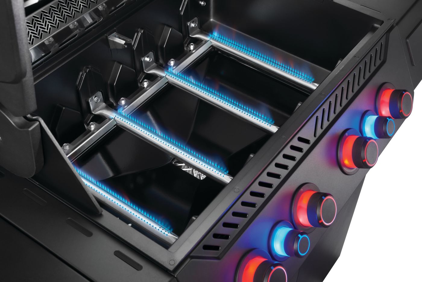 Phantom Prestige 500 Connected RSIB Grill | Matt Black Smart BBQ | Cast Stainless Steel Grids | Infrared Side Burner | Napoleon Grill UK | Caterbitz