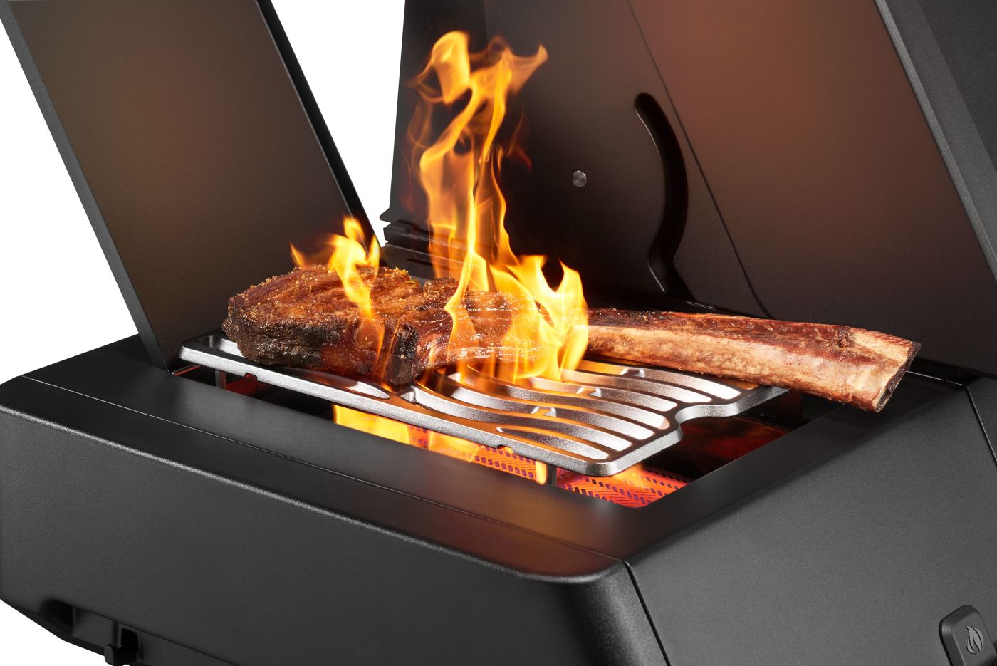 Phantom Prestige 500 Connected RSIB Grill | Matt Black Smart BBQ | Cast Stainless Steel Grids | Infrared Side Burner | Napoleon Grill UK | Caterbitz